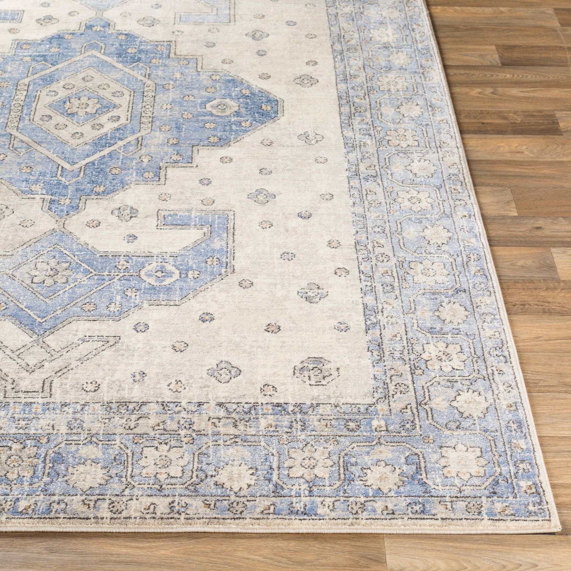 Indigo Machine Woven Rug Livabliss Indigo