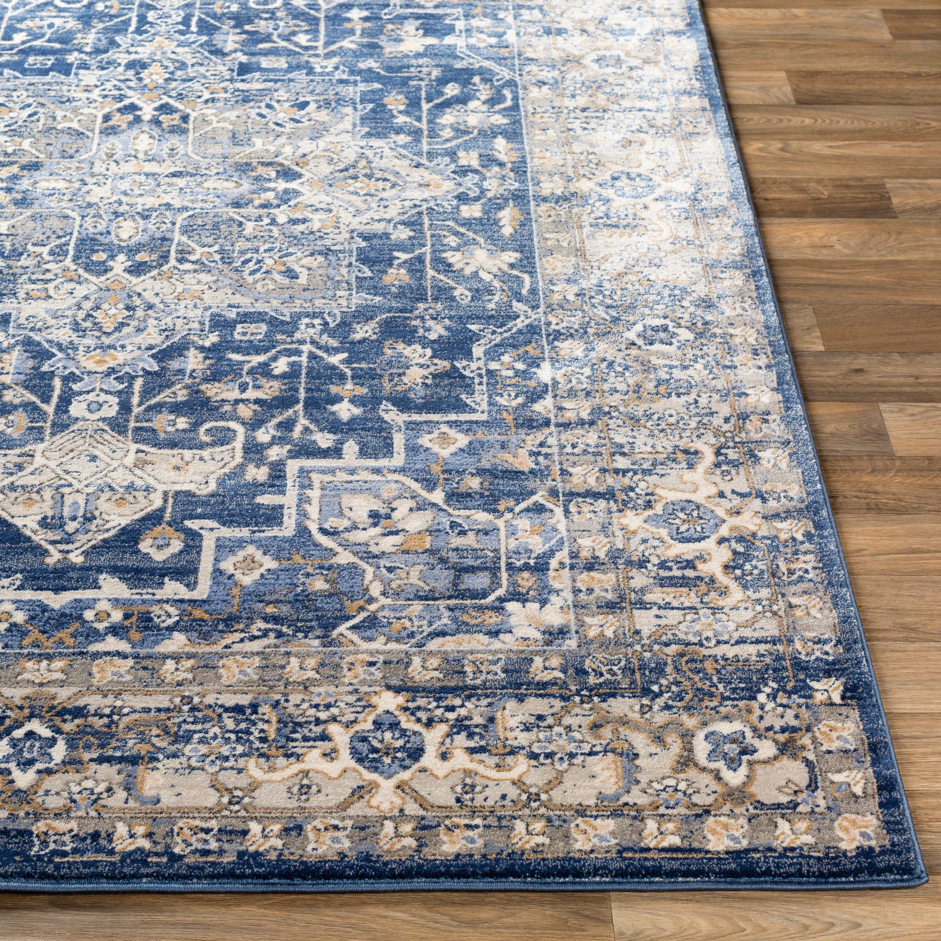 Indigo Machine Woven Rug Livabliss Indigo