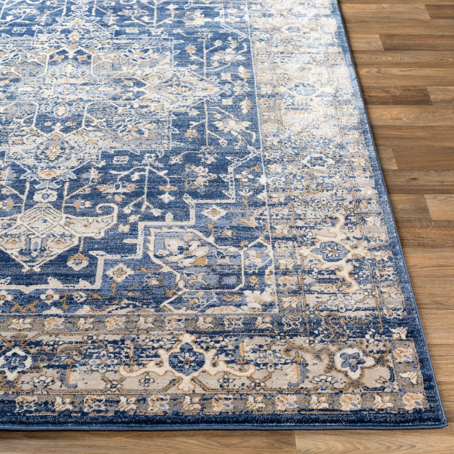Indigo Machine Woven Rug Livabliss Indigo