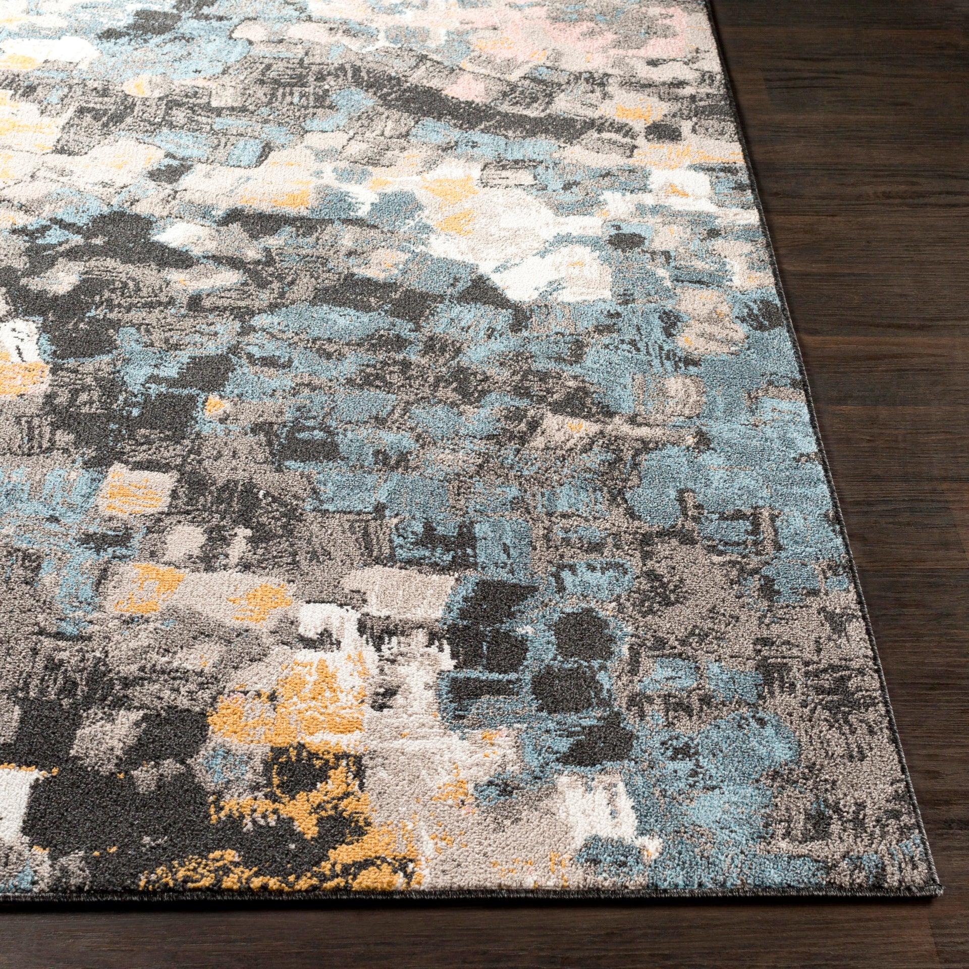 Azul Machine Woven Rug Livabliss Azul