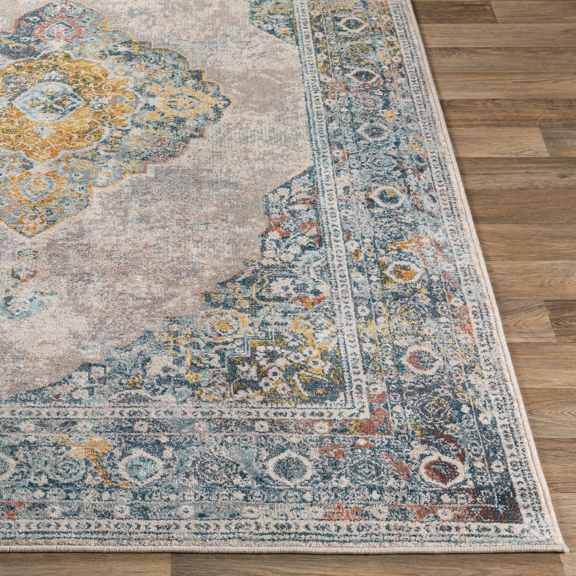 Mediterranean Machine Woven Rug Livabliss Mediterranean