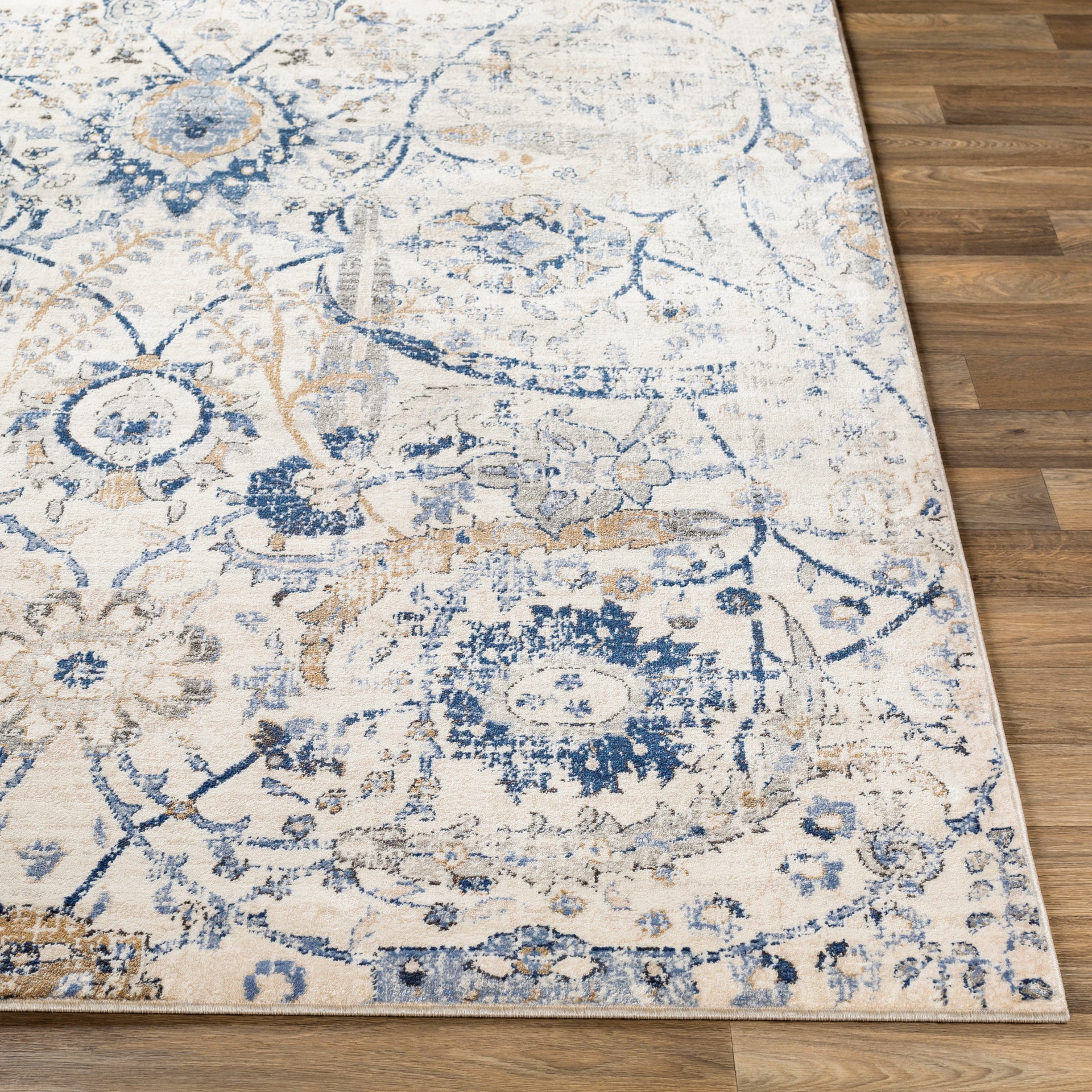 Indigo Machine Woven Rug Livabliss Indigo