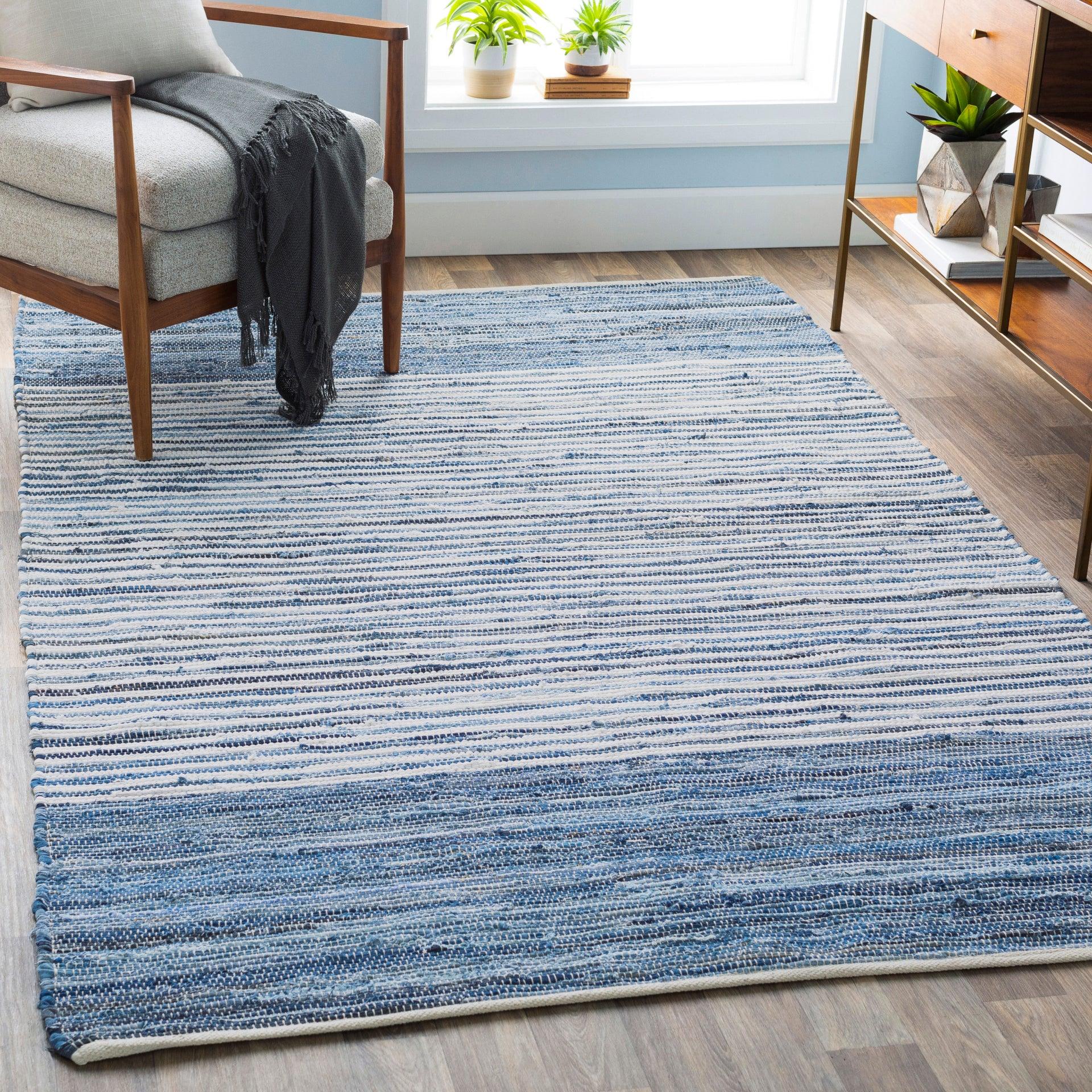 Denim Handmade Rug Livabliss Denim