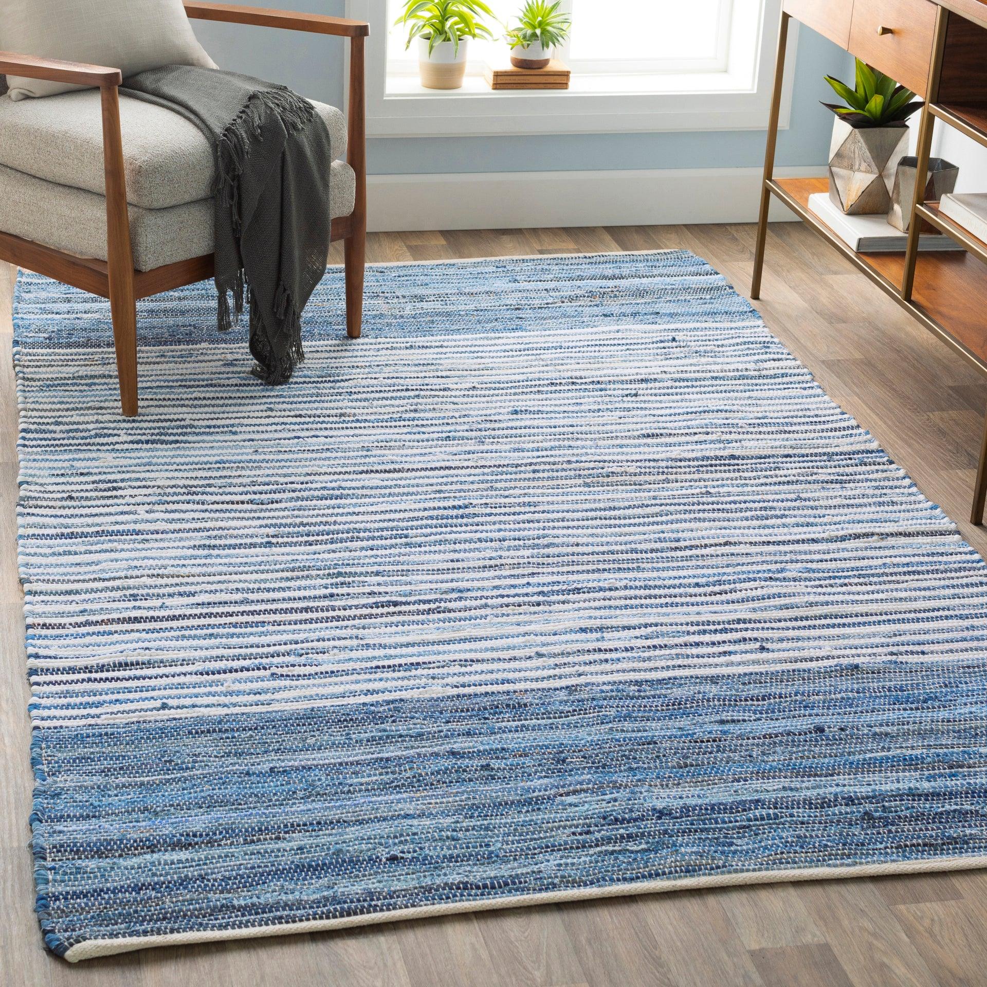 Denim Handmade Rug Livabliss Denim