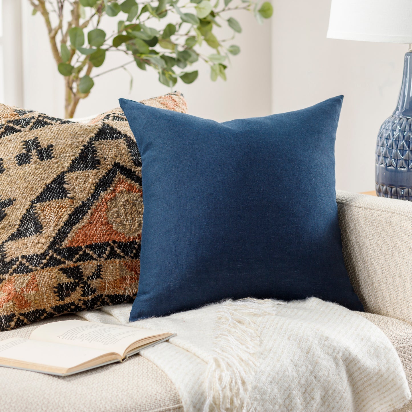 Linen Solid Accent Pillow Livabliss Linen Solid