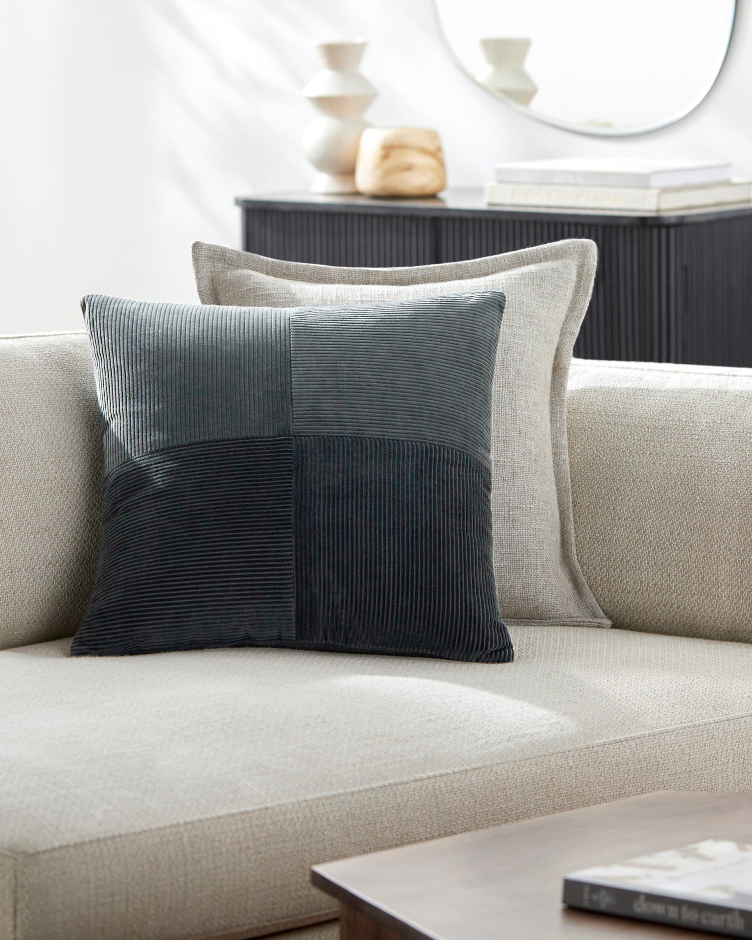 Corduroy Quarters Accent Pillow Livabliss Corduroy Quarters