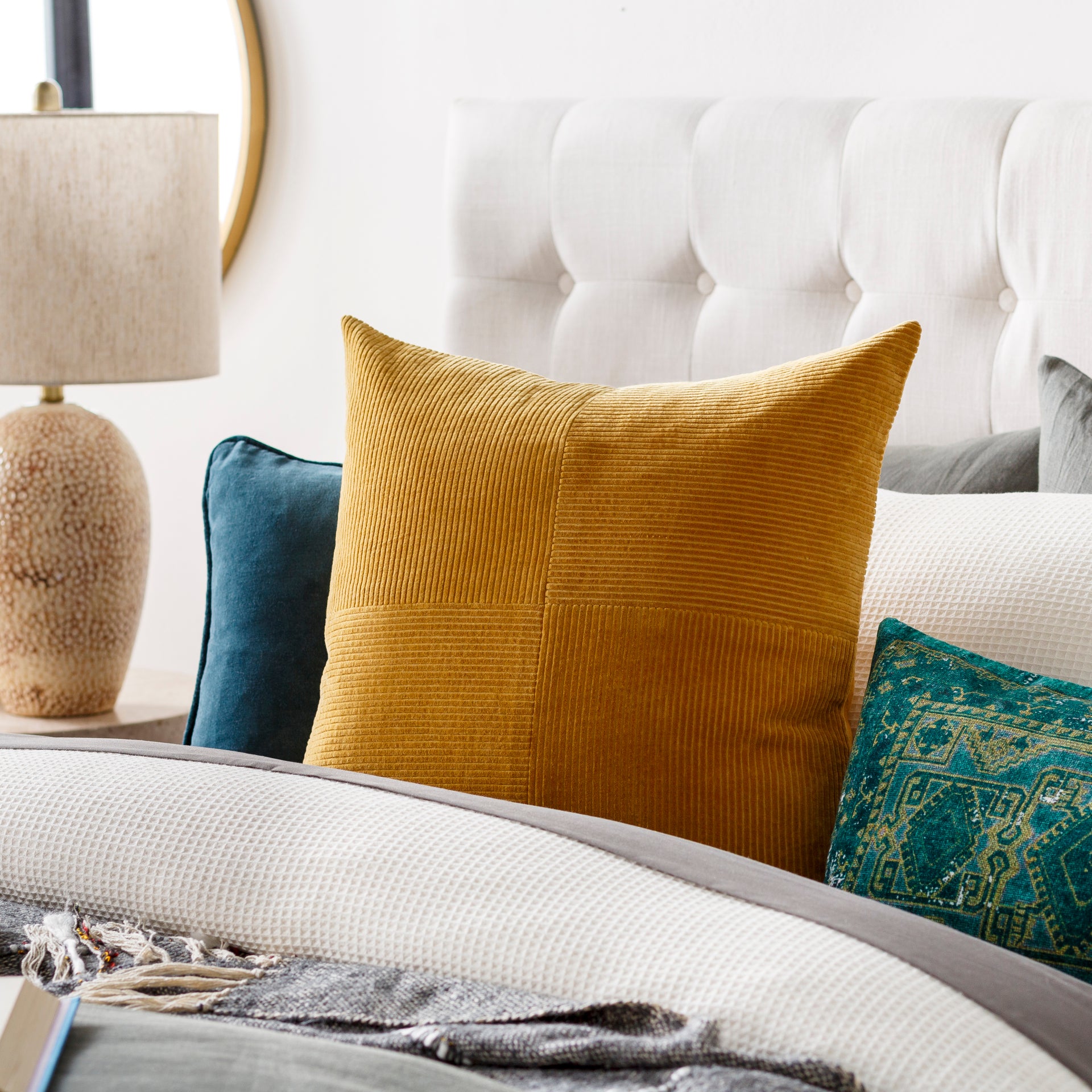 Corduroy Quarters Accent Pillow Livabliss Corduroy Quarters