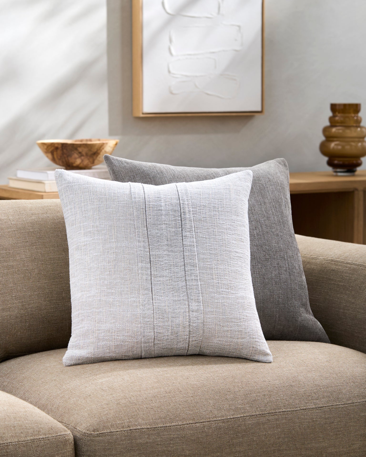 Pleated Cotton Accent Pillow Livabliss Pleated Cotton