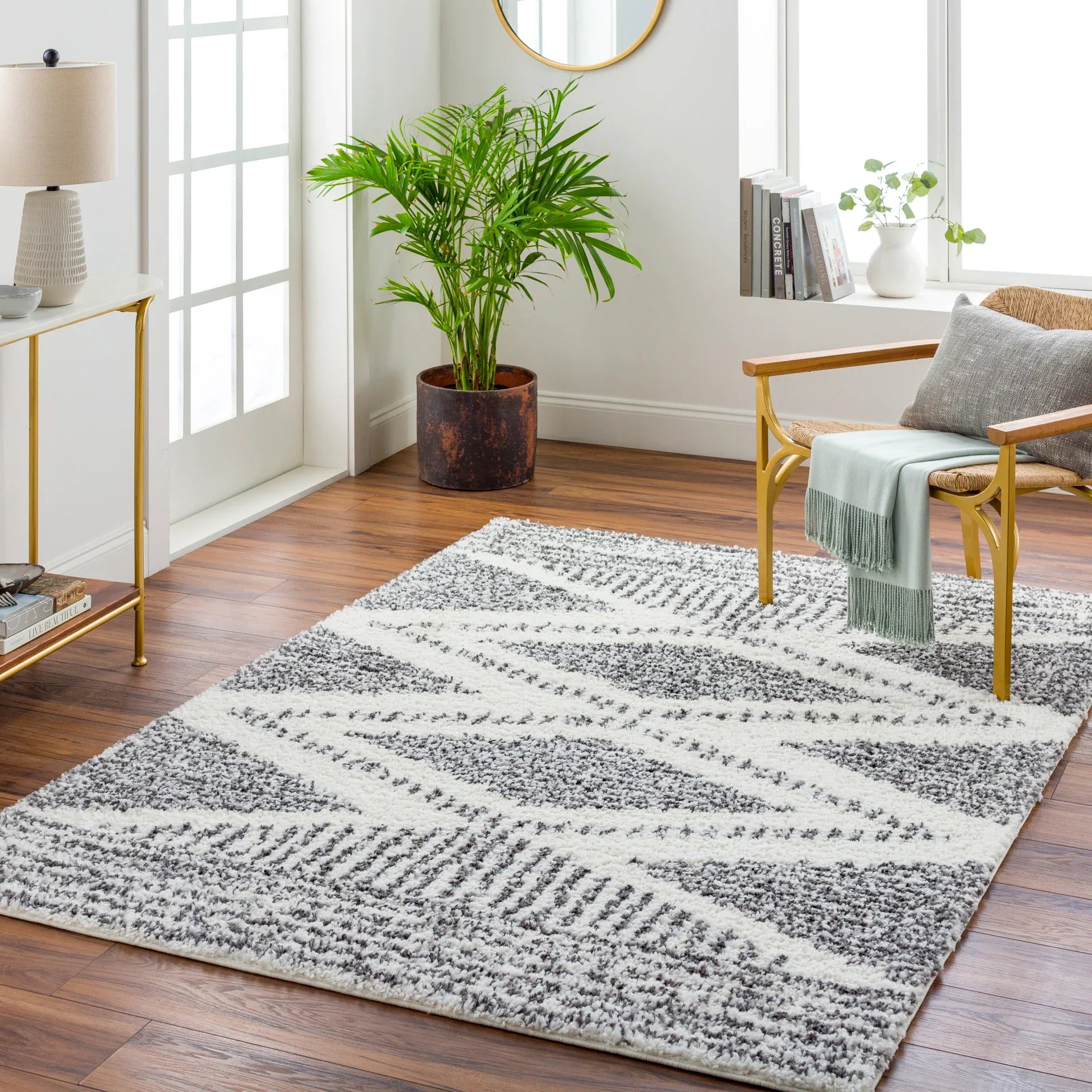Deluxe Shag Machine Woven Rug Livabliss Deluxe Shag