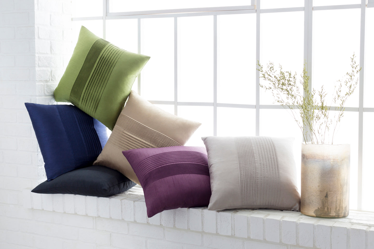 Solid Pleated Accent Pillow Livabliss Solid Pleated