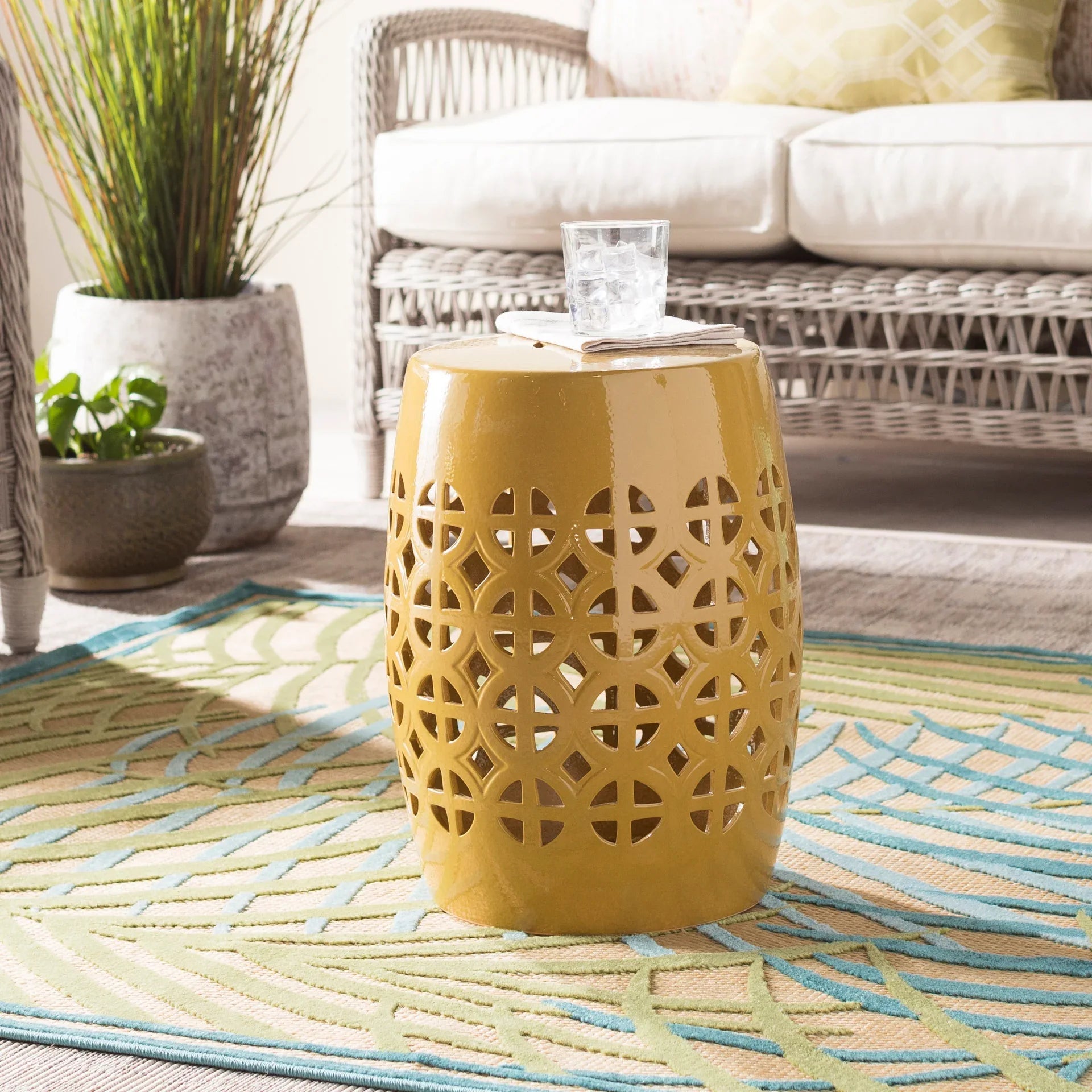 Ridgeway Garden Stool Livabliss Ridgeway