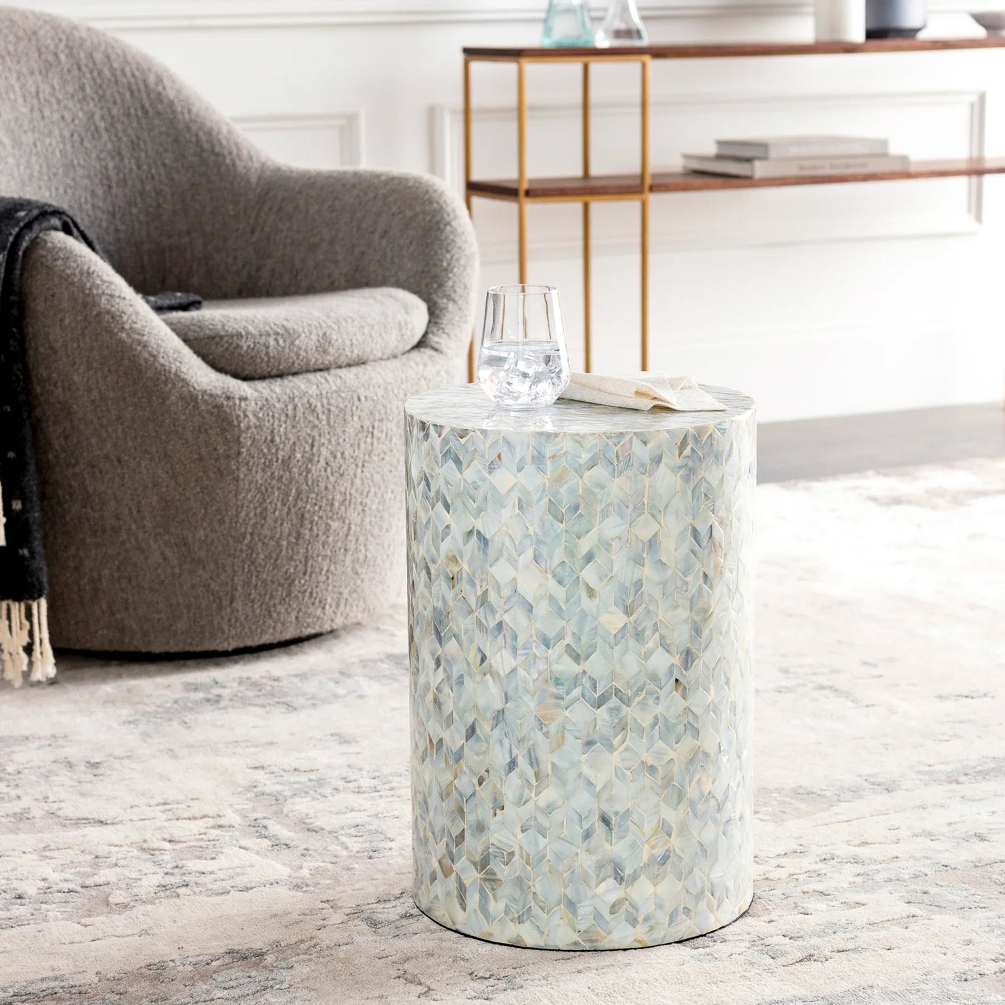 Iridescent End Table Livabliss Iridescent