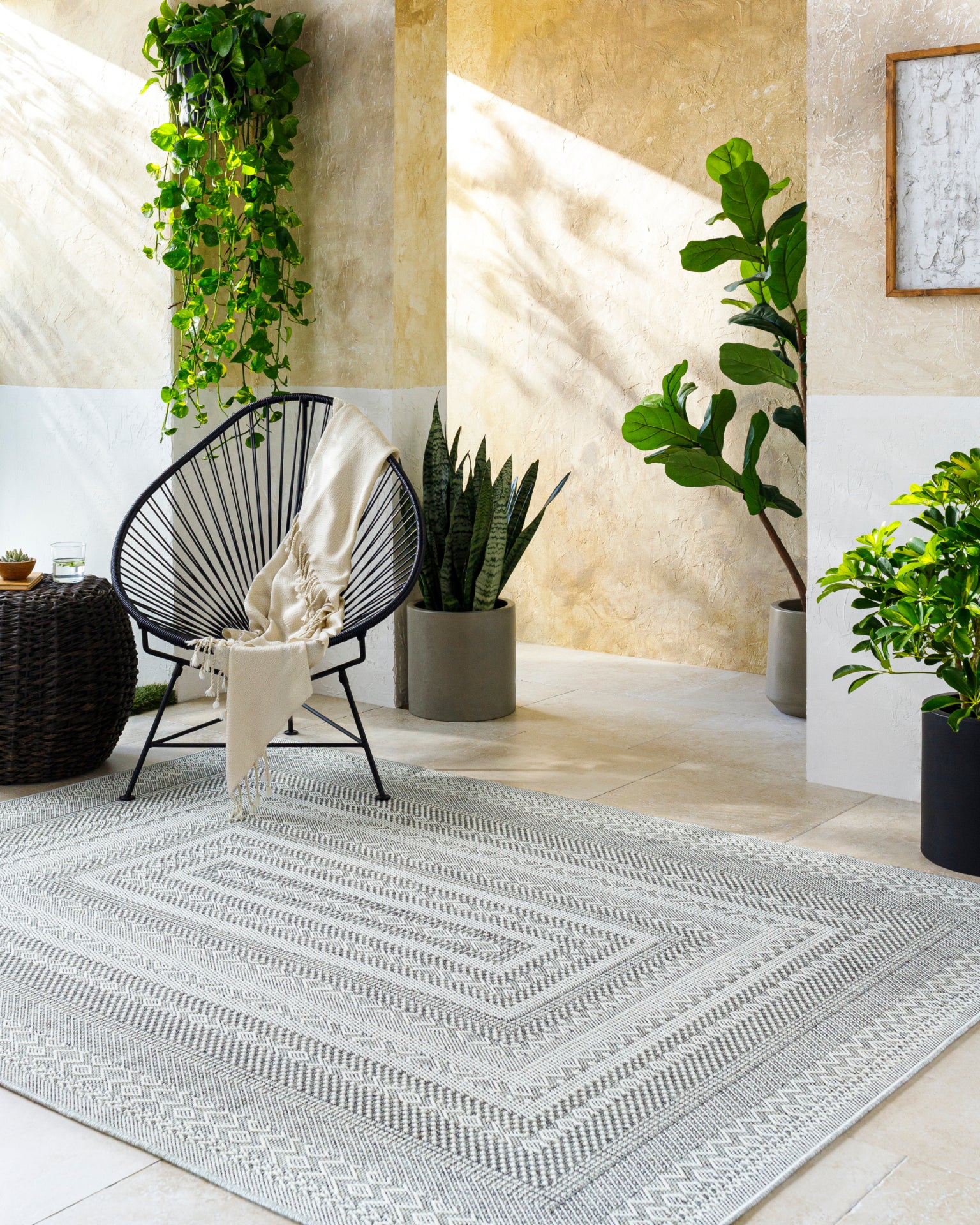 Pismo Beach Machine Woven Rug Livabliss Pismo Beach