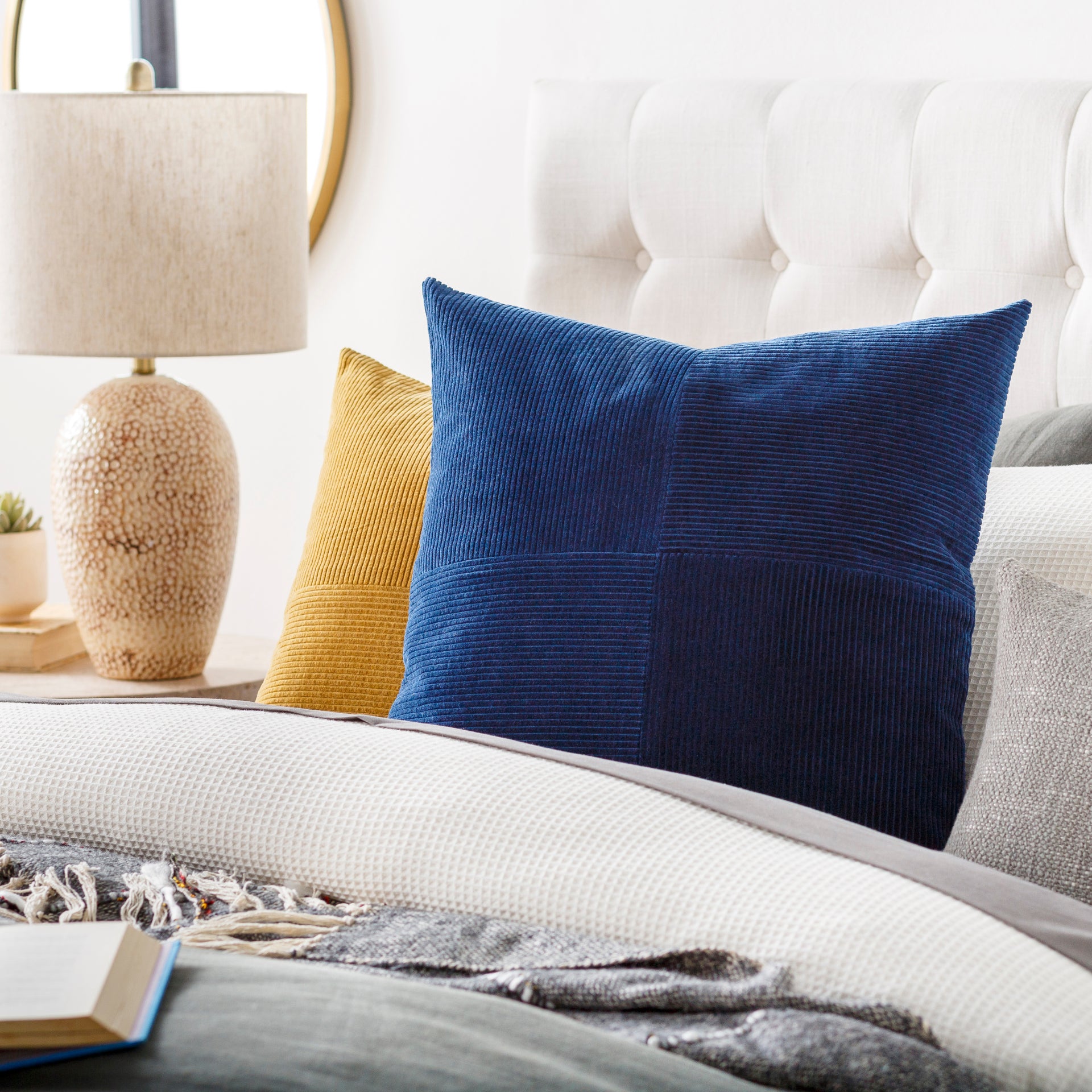 Corduroy Quarters Accent Pillow Livabliss Corduroy Quarters