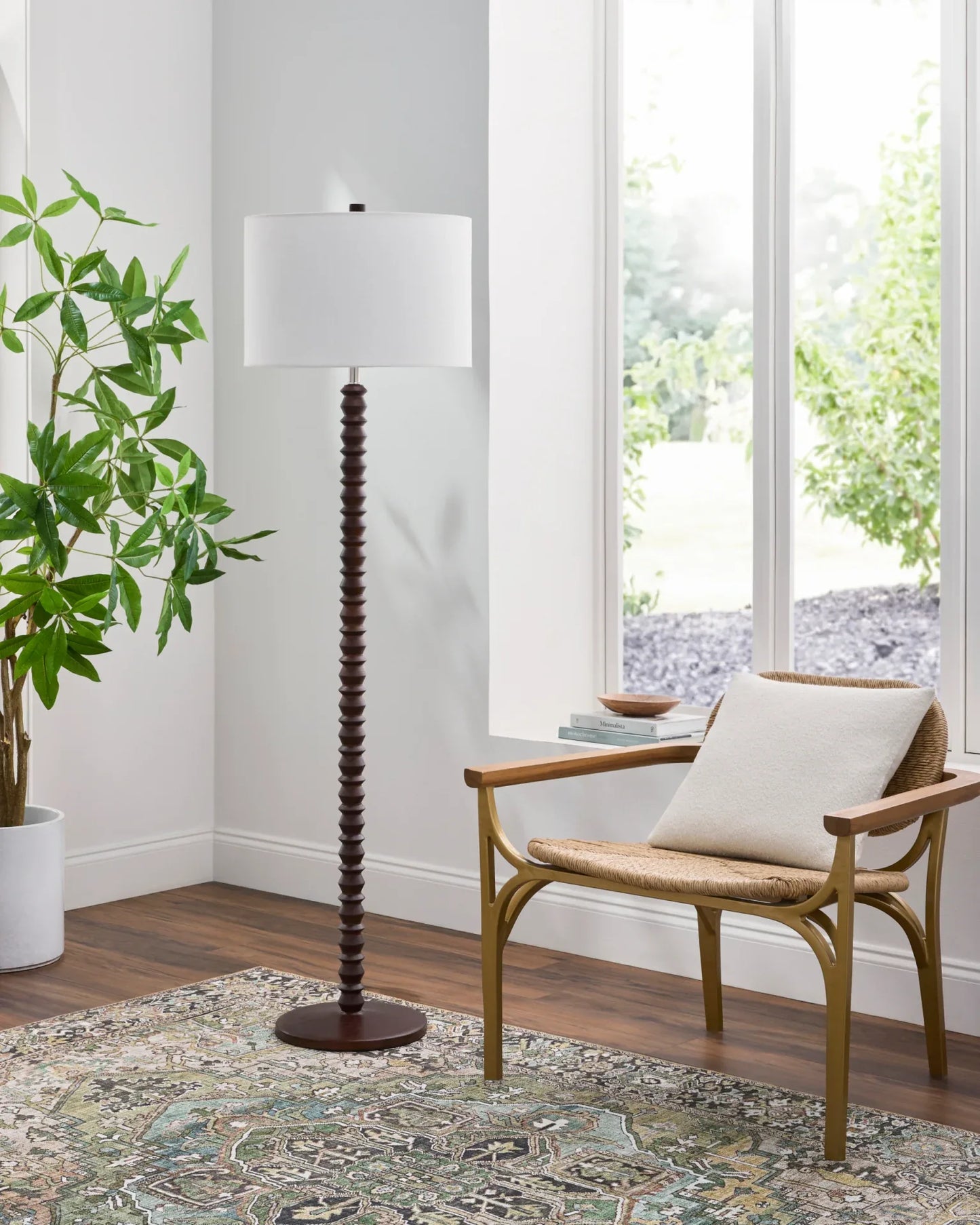 Padauk Accent Floor Lamp Livabliss Padauk