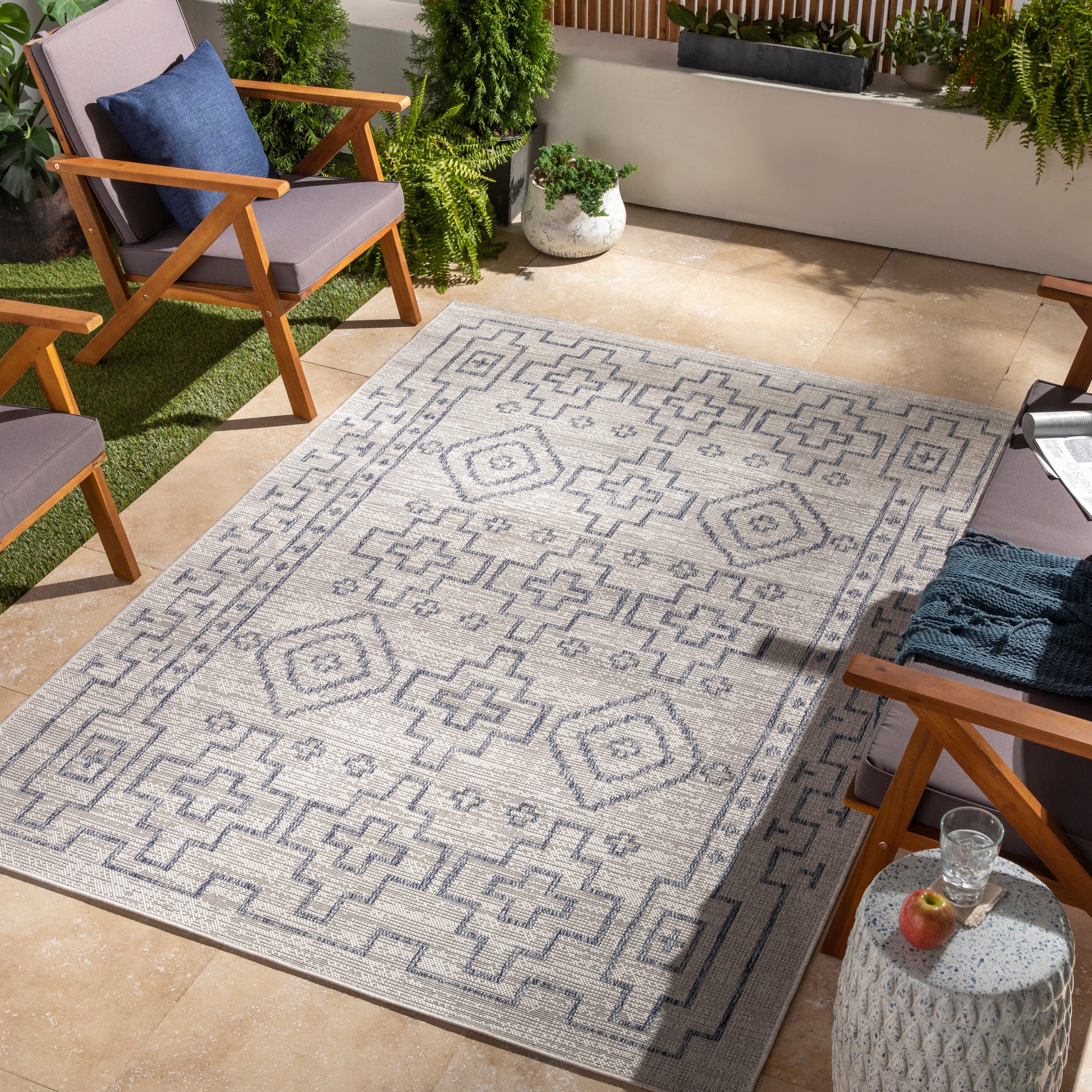 Tuareg Machine Woven Rug Livabliss Tuareg