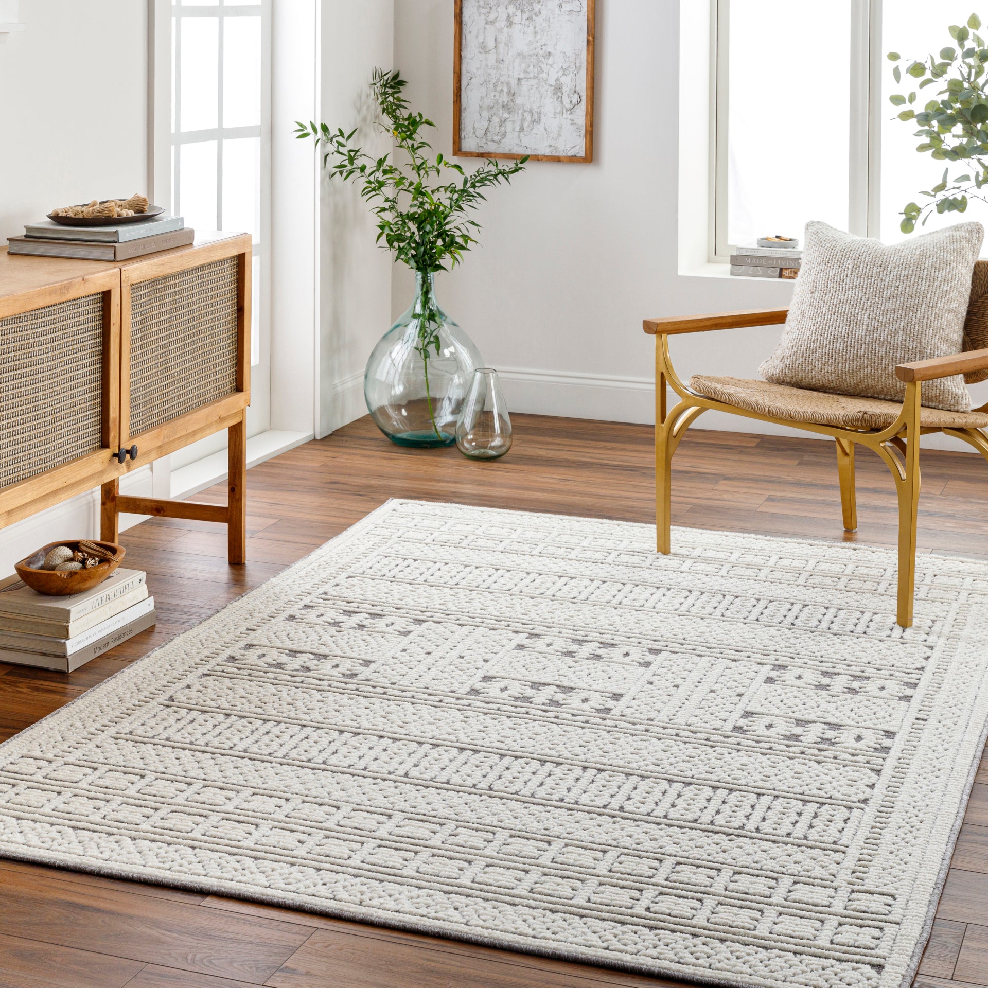 Lyna Machine Woven Rug Livabliss Lyna