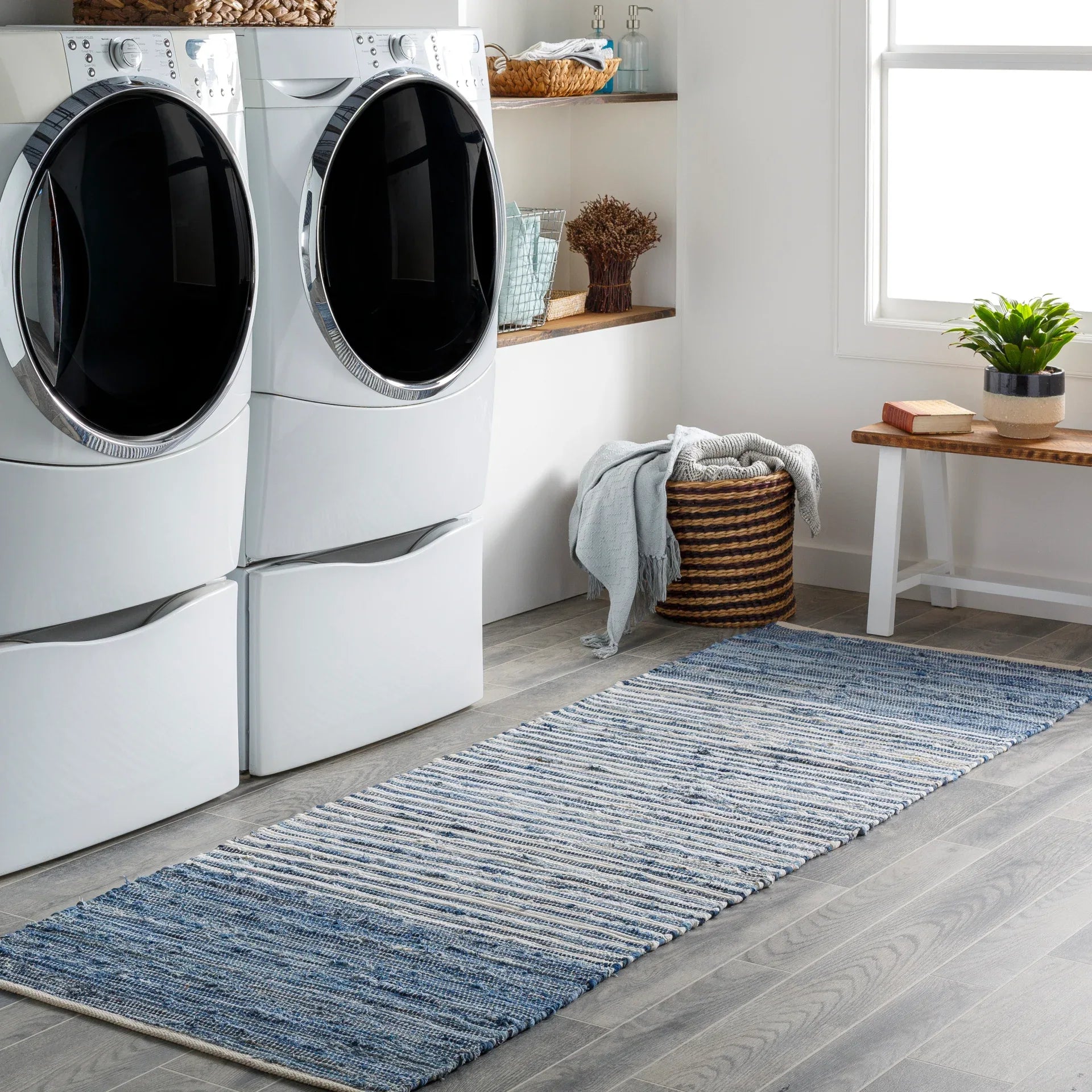 Denim Handmade Rug Livabliss Denim