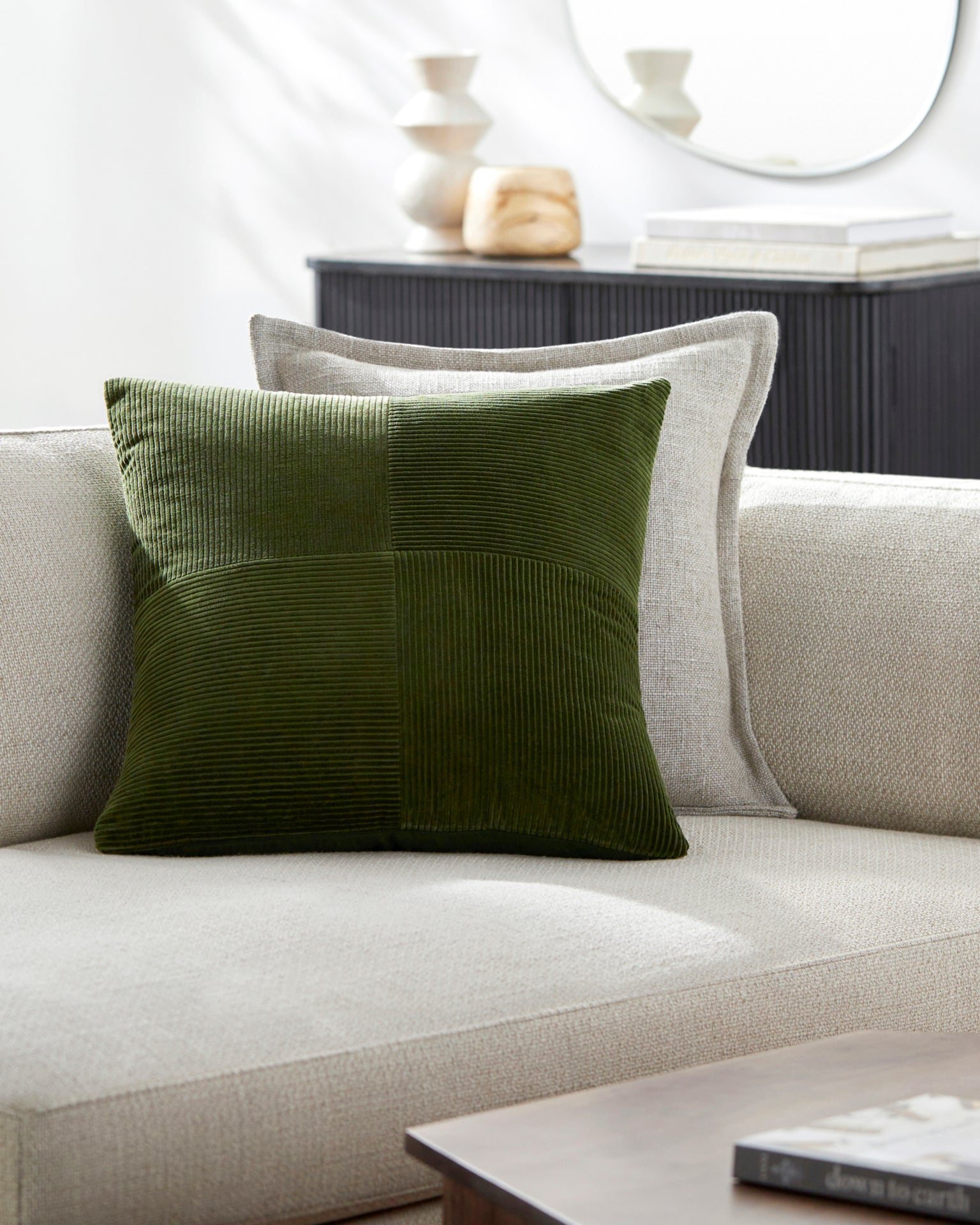 Corduroy Quarters Accent Pillow Livabliss Corduroy Quarters