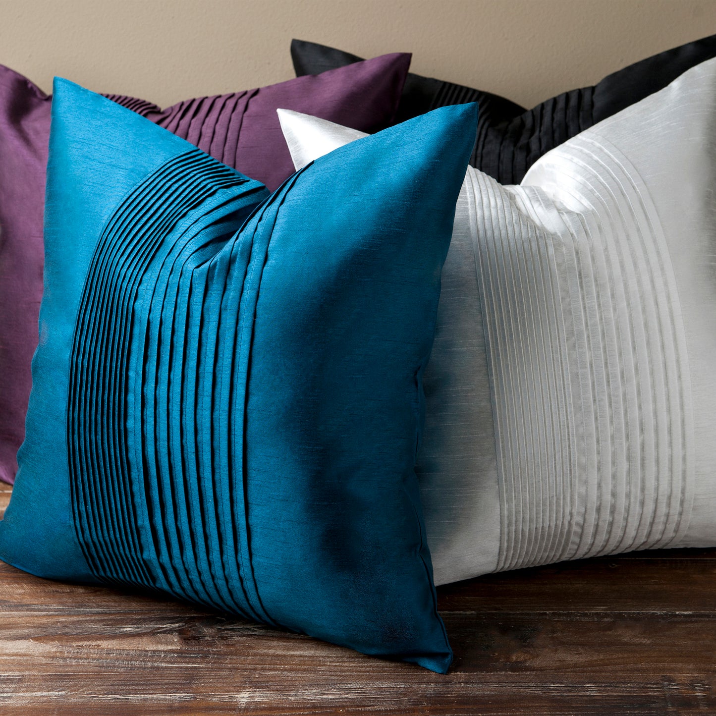 Solid Pleated Accent Pillow Livabliss Solid Pleated