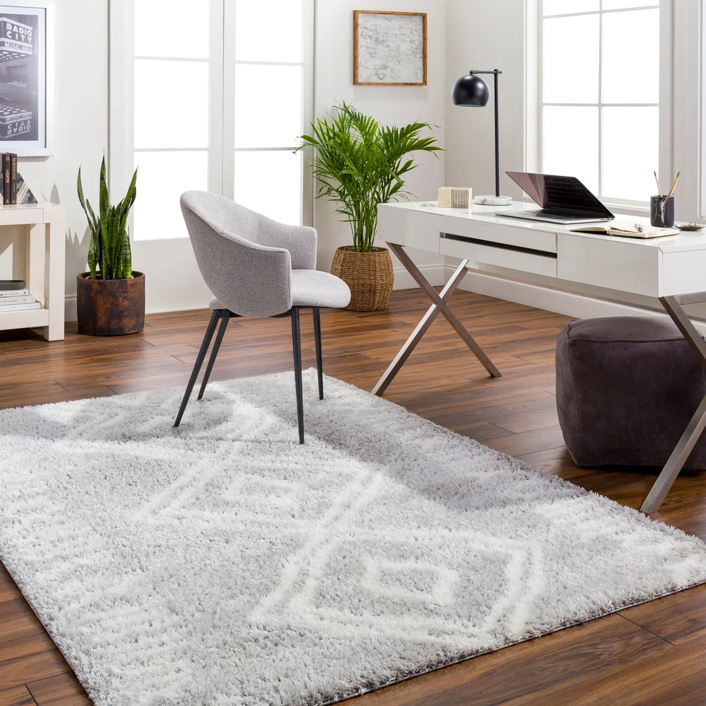 Cloudy Shag Machine Woven Rug Livabliss Cloudy Shag