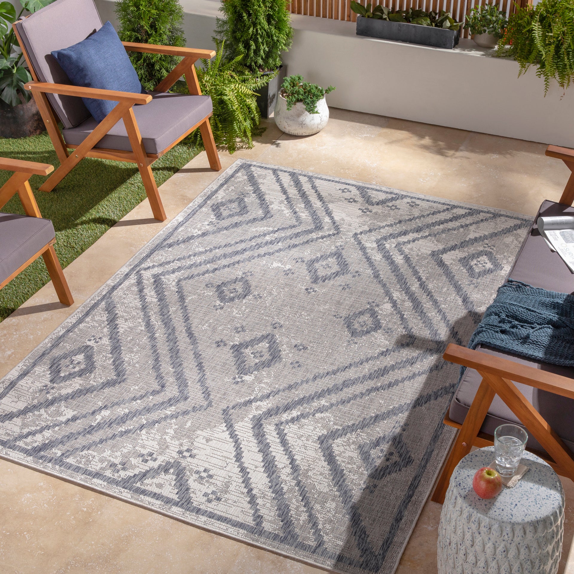 Tuareg Machine Woven Rug Livabliss Tuareg