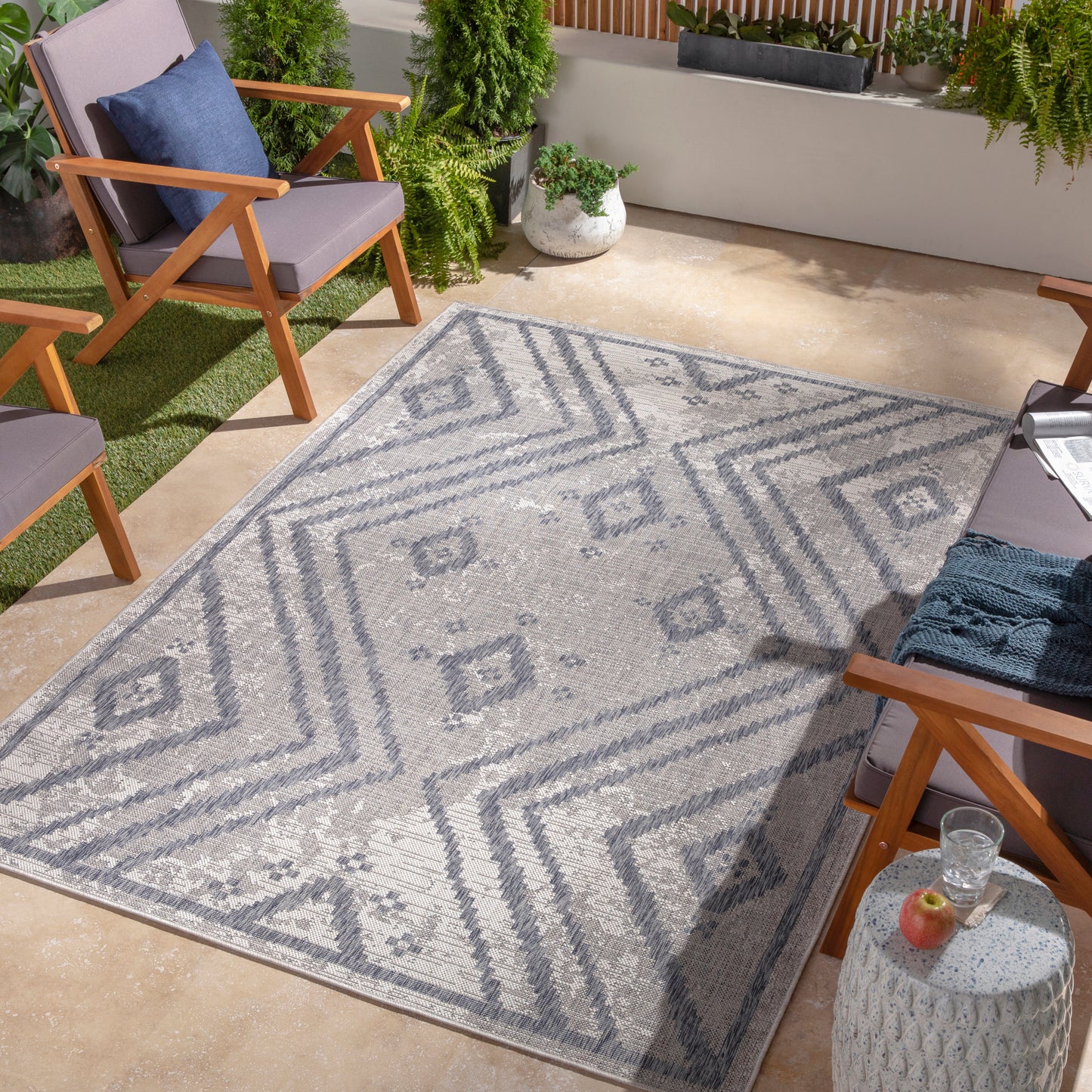 Tuareg Machine Woven Rug Livabliss Tuareg