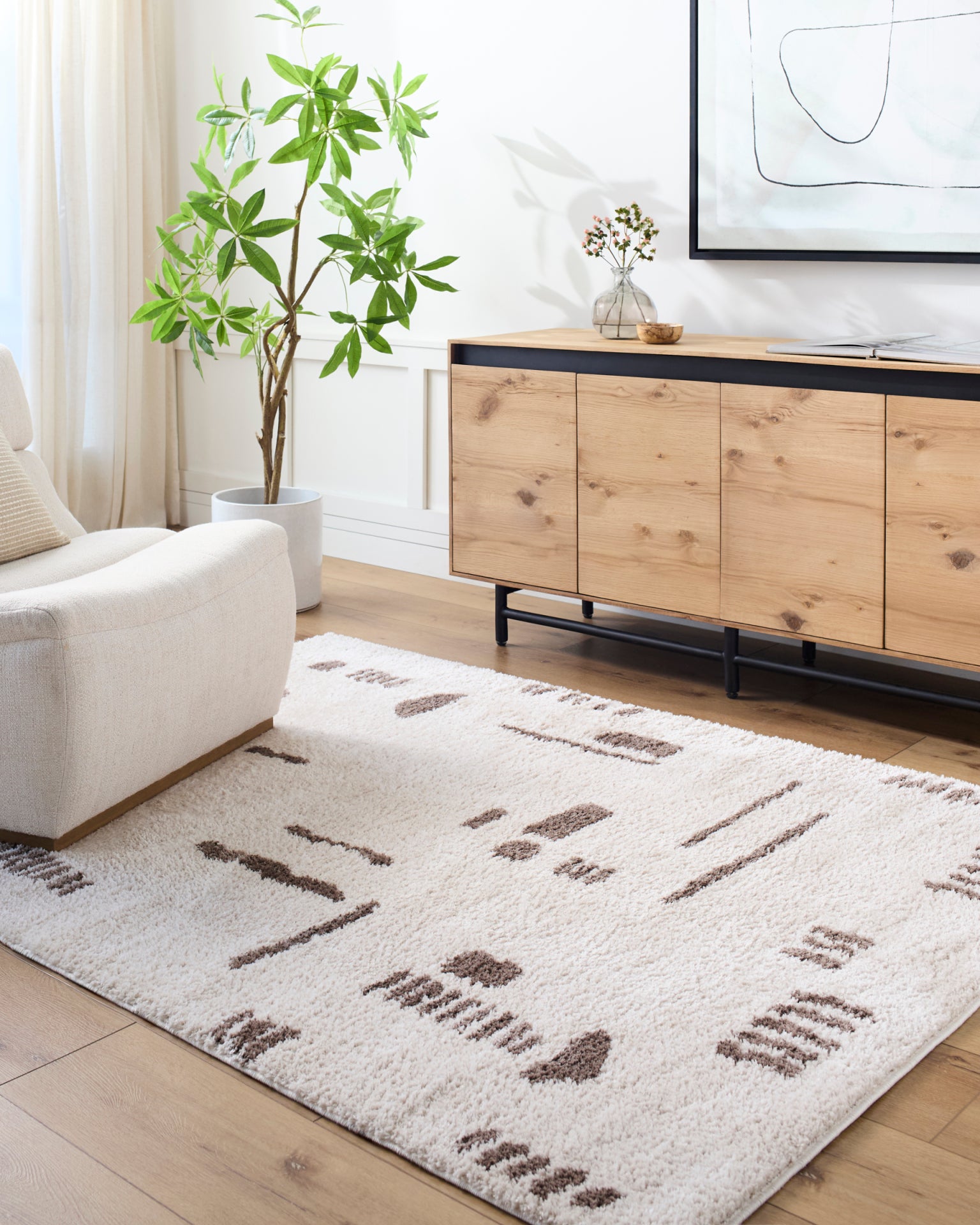 Fossay Shag Machine Woven Rug Livabliss Fossay Shag