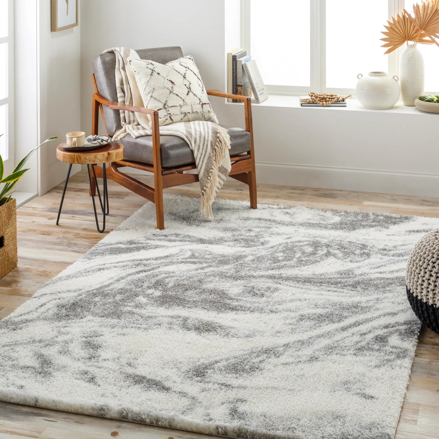 Cloudy Shag Machine Woven Rug Livabliss Cloudy Shag