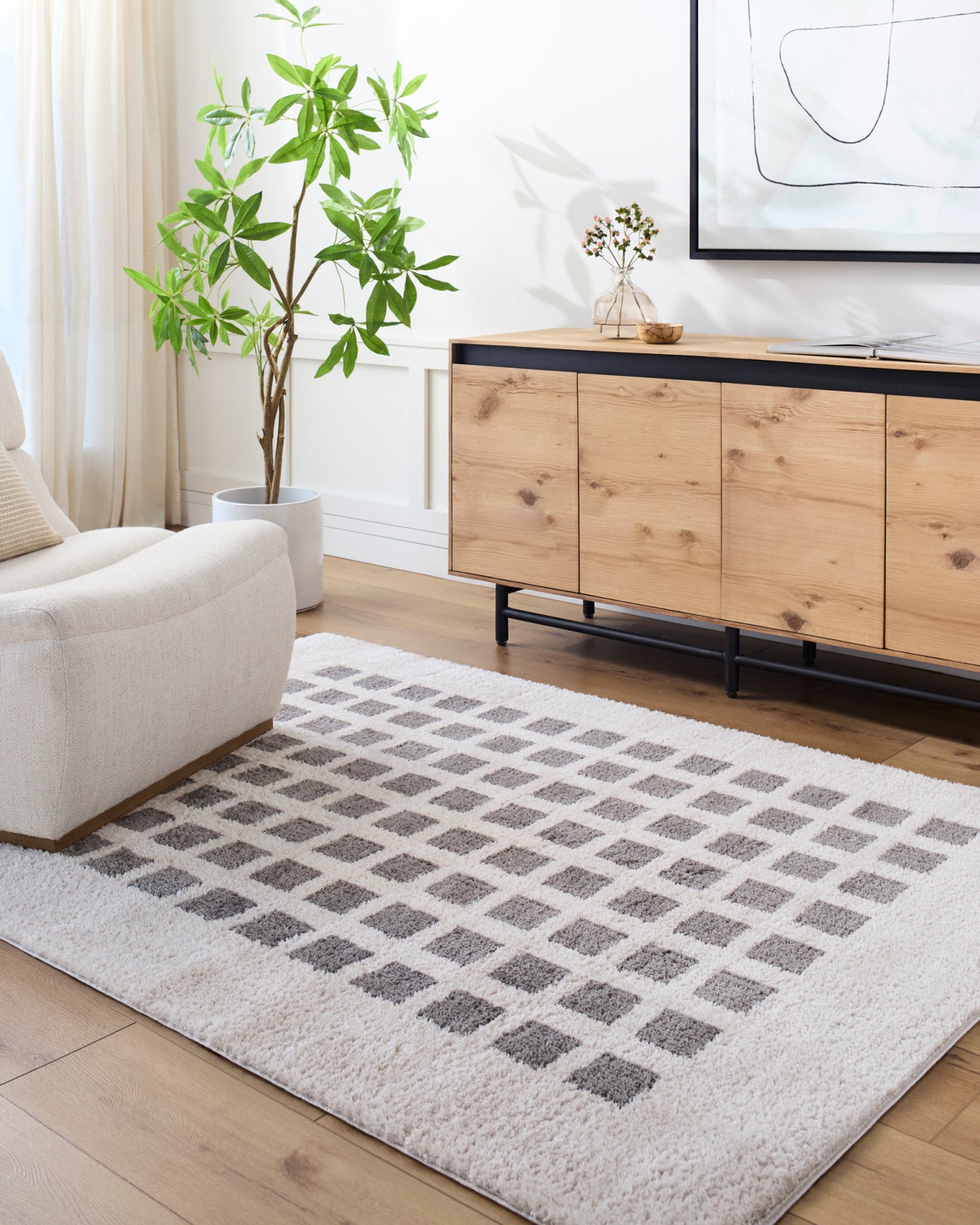 Fossay Shag Machine Woven Rug Livabliss Fossay Shag