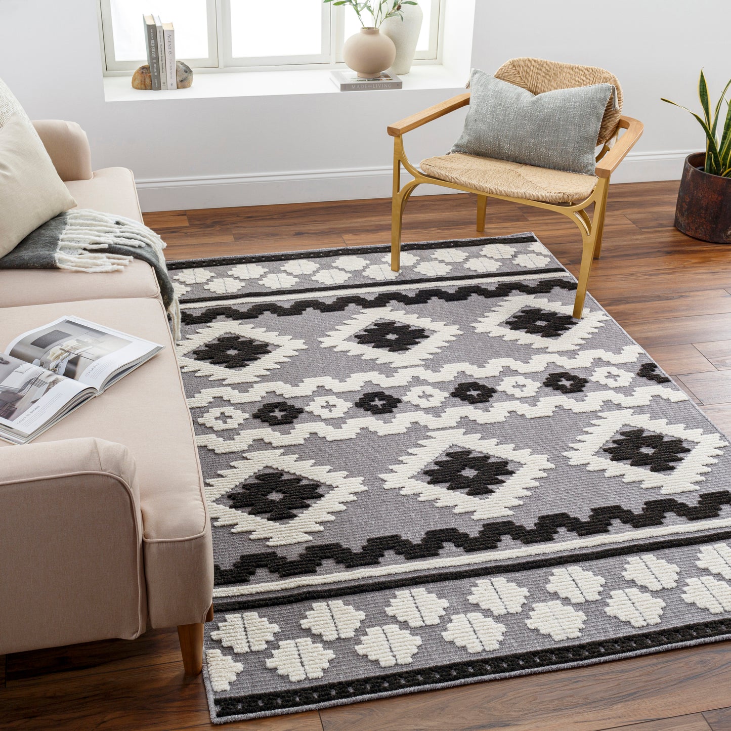 Lyna Machine Woven Rug Livabliss Lyna