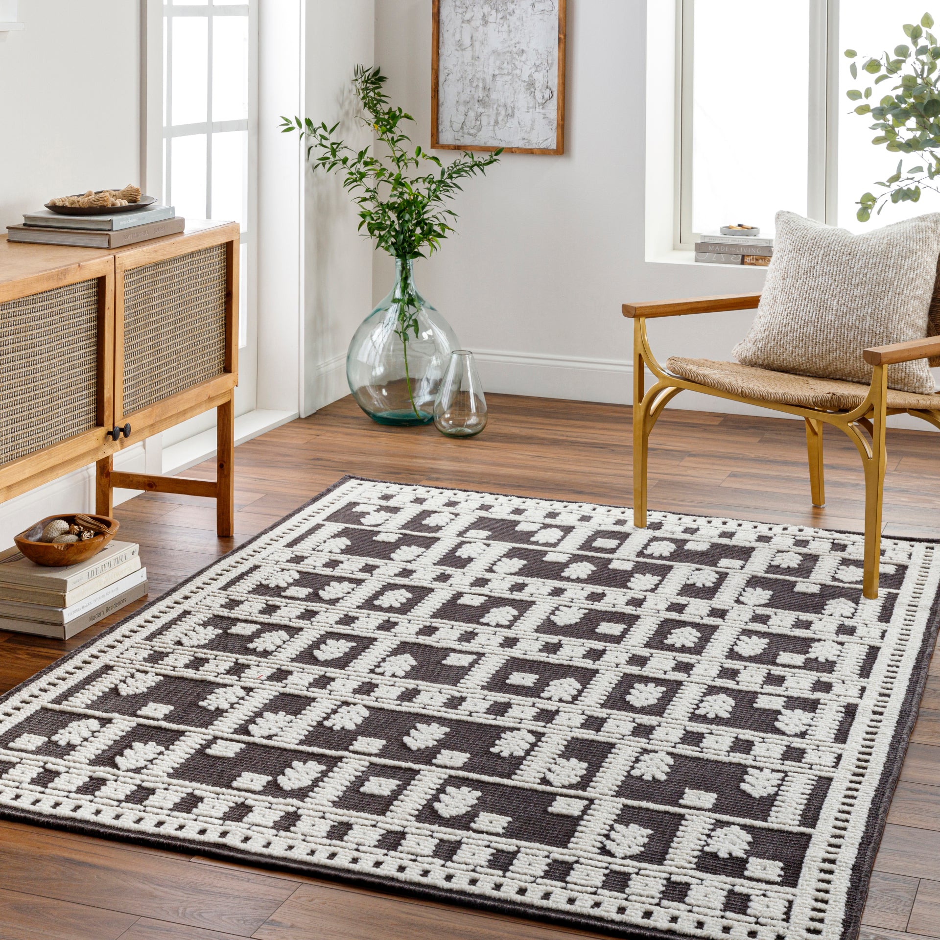 Lyna Machine Woven Rug Livabliss Lyna