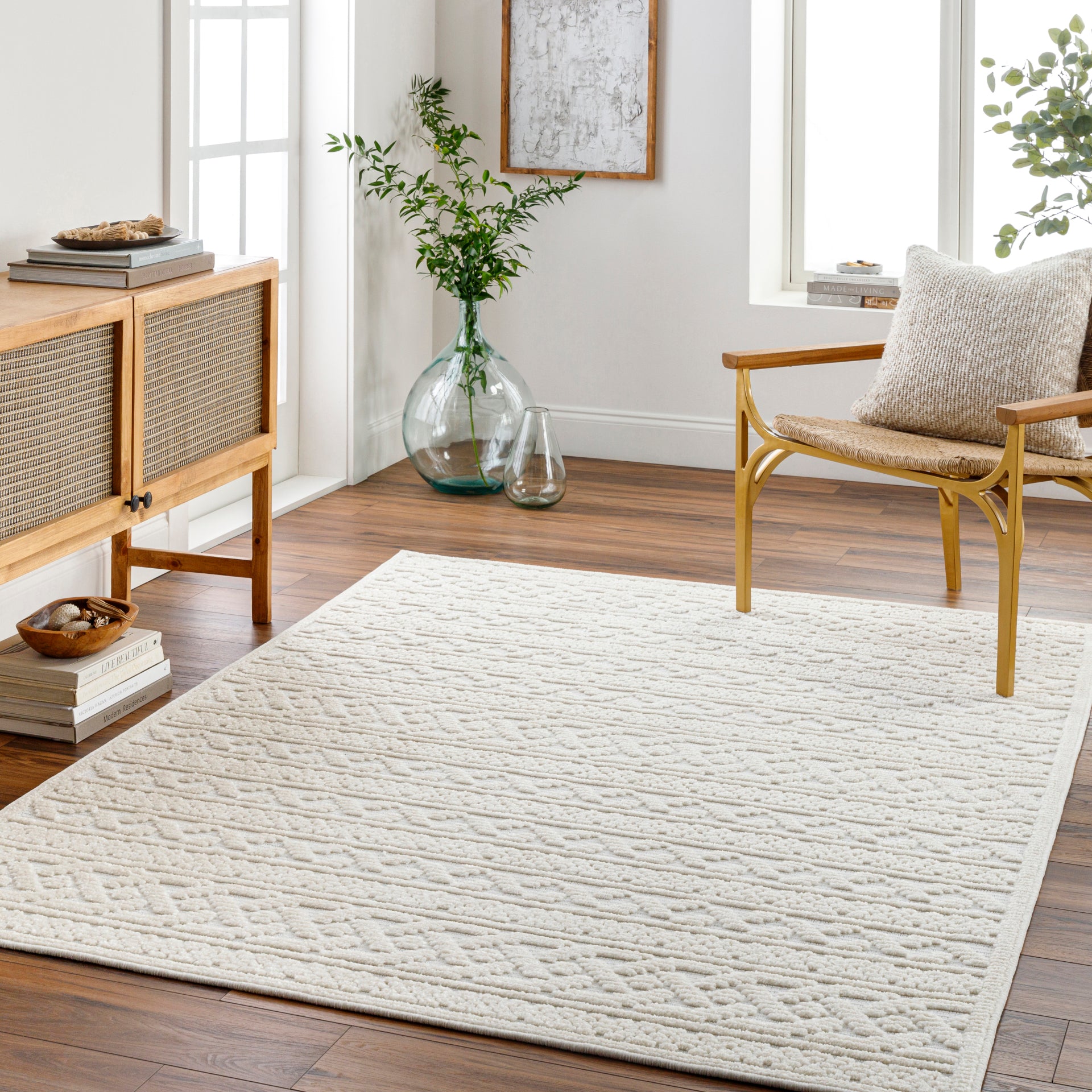 Lyna Machine Woven Rug Livabliss Lyna