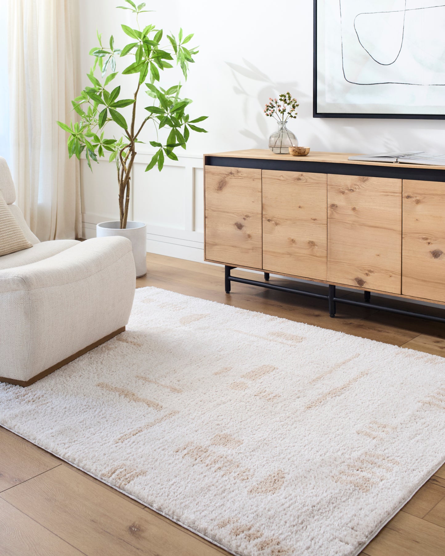 Fossay Shag Machine Woven Rug Livabliss Fossay Shag