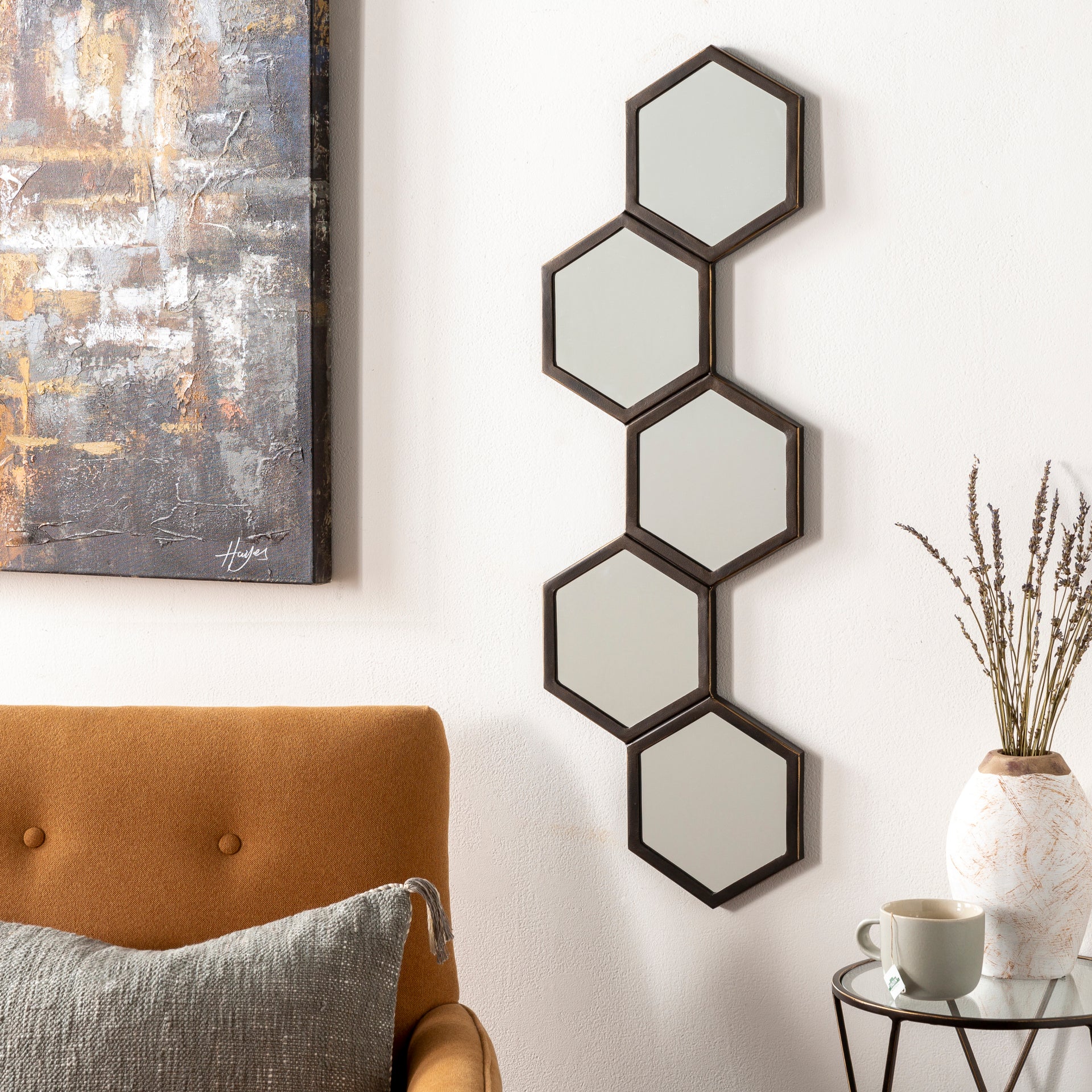 Honeycomb Accent Mirror Livabliss Honeycomb