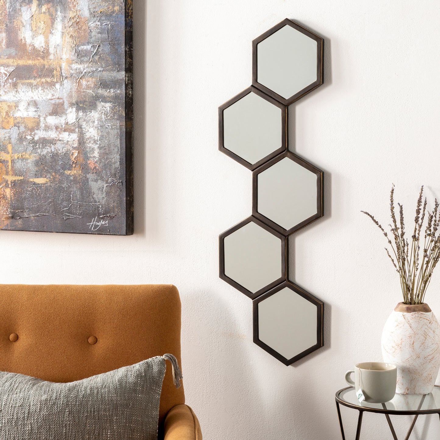 Honeycomb Accent Mirror Livabliss Honeycomb