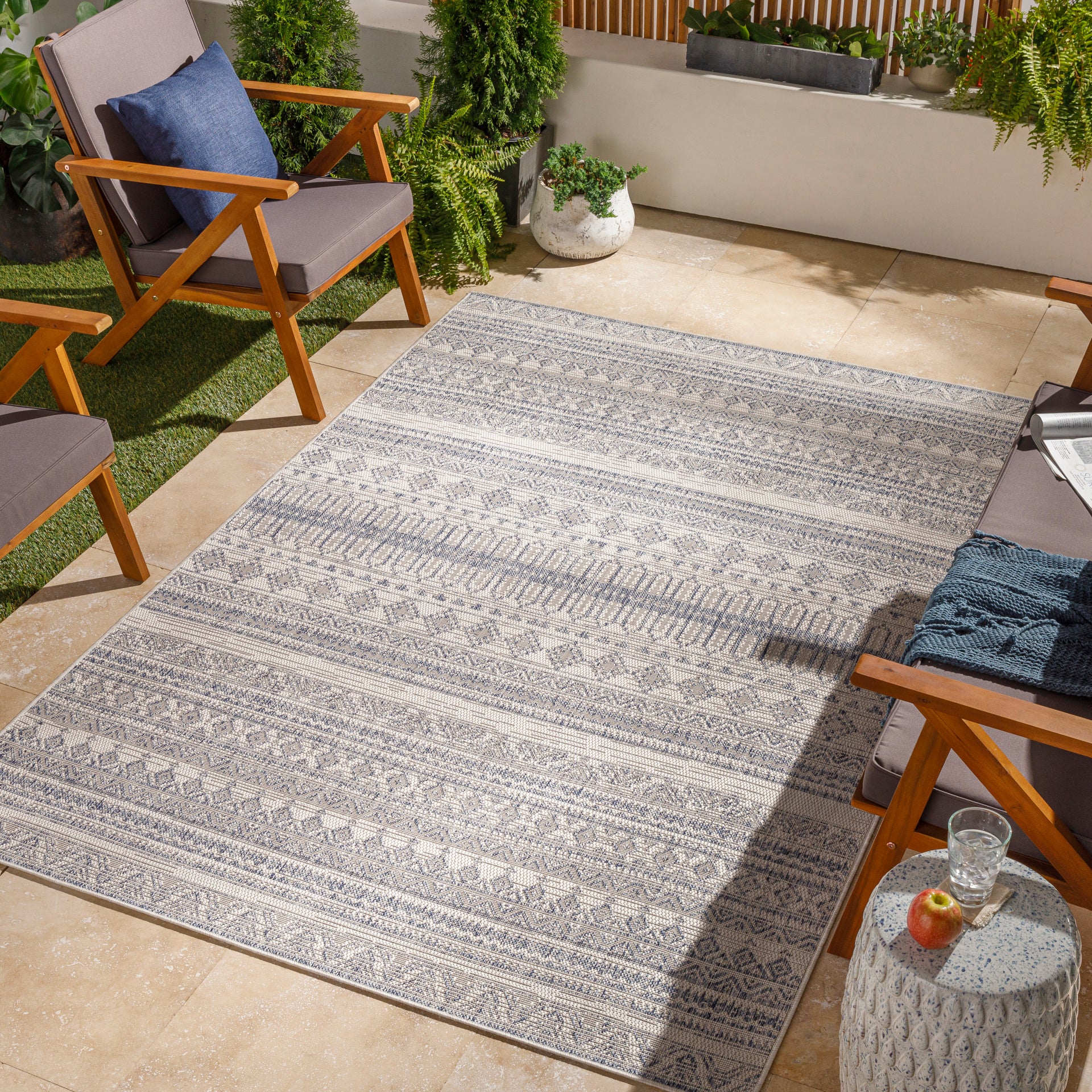Tuareg Machine Woven Rug Livabliss Tuareg