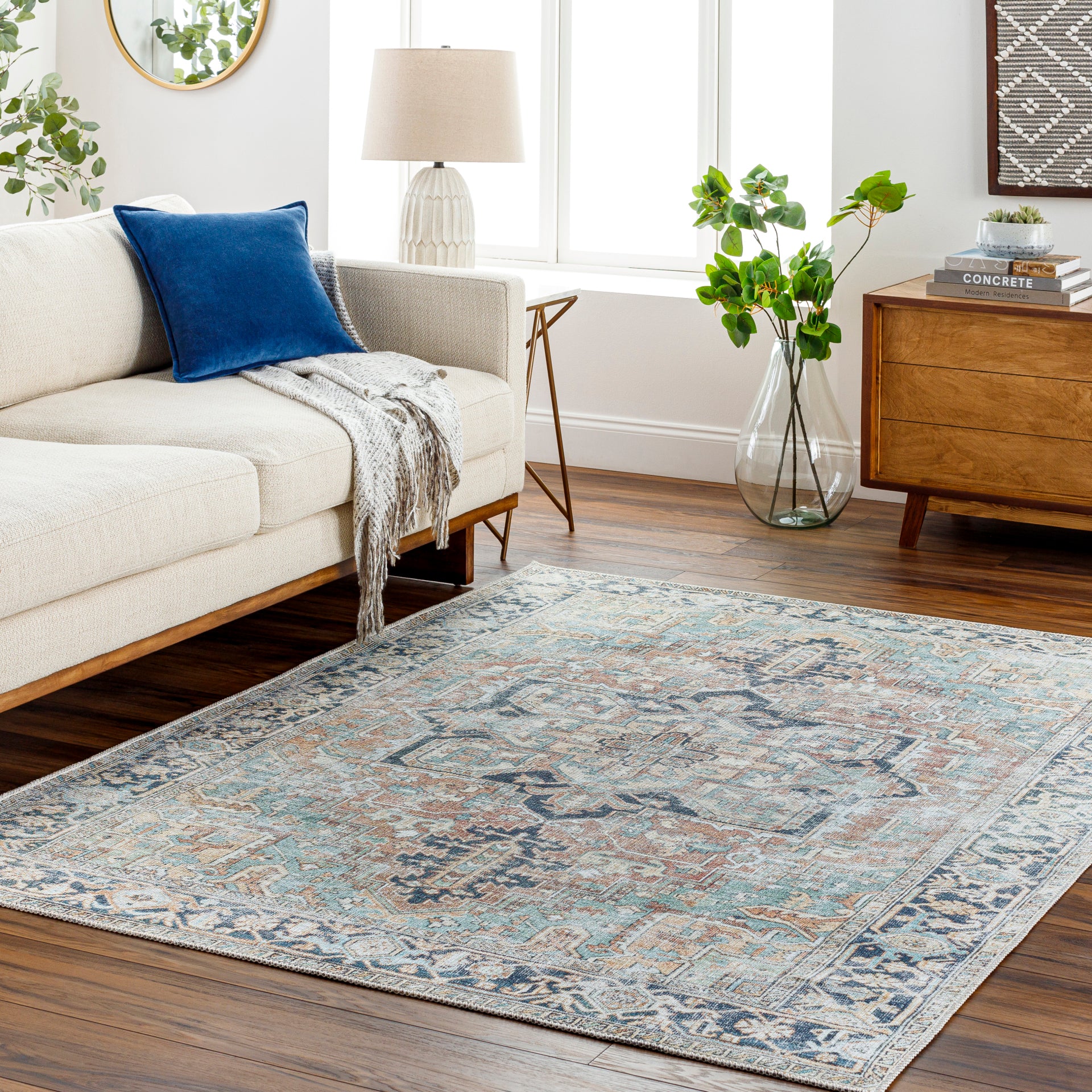 Kemer Machine Woven Rug Livabliss Kemer