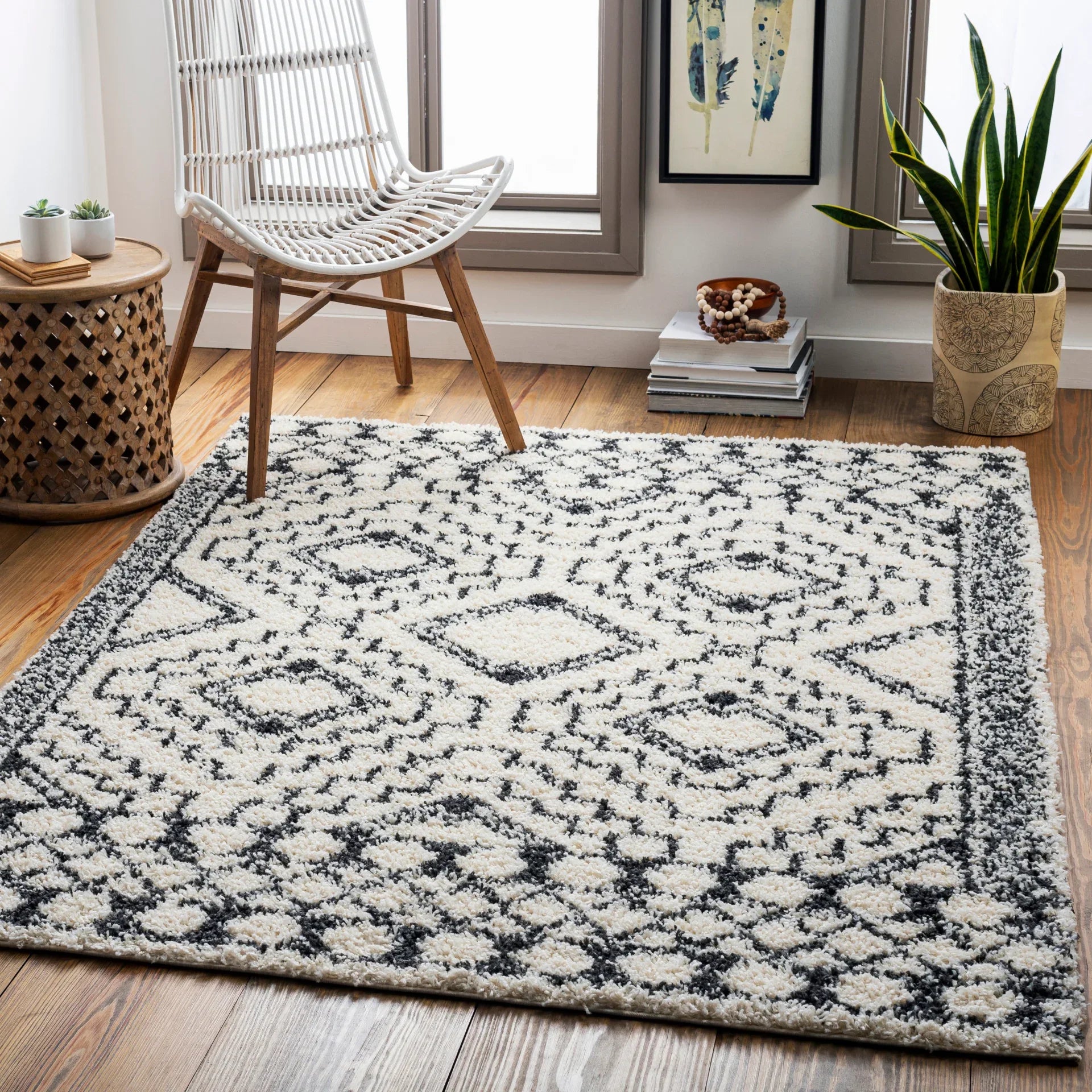 Beni Shag Machine Woven Rug Livabliss Beni Shag