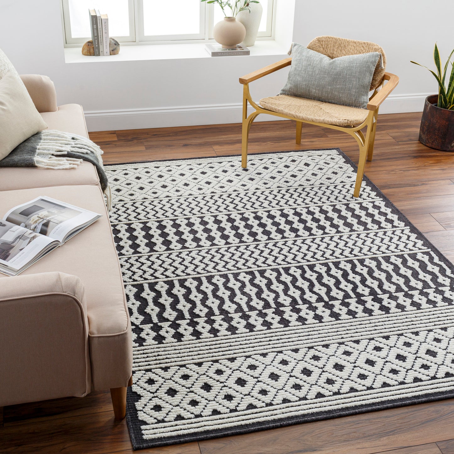 Lyna Machine Woven Rug Livabliss Lyna