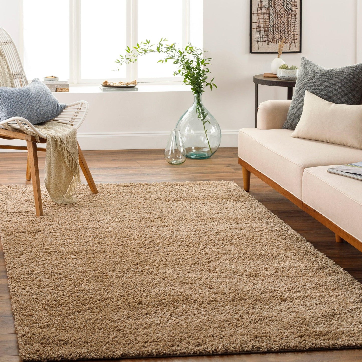 Deluxe Shag Machine Woven Rug Livabliss Deluxe Shag