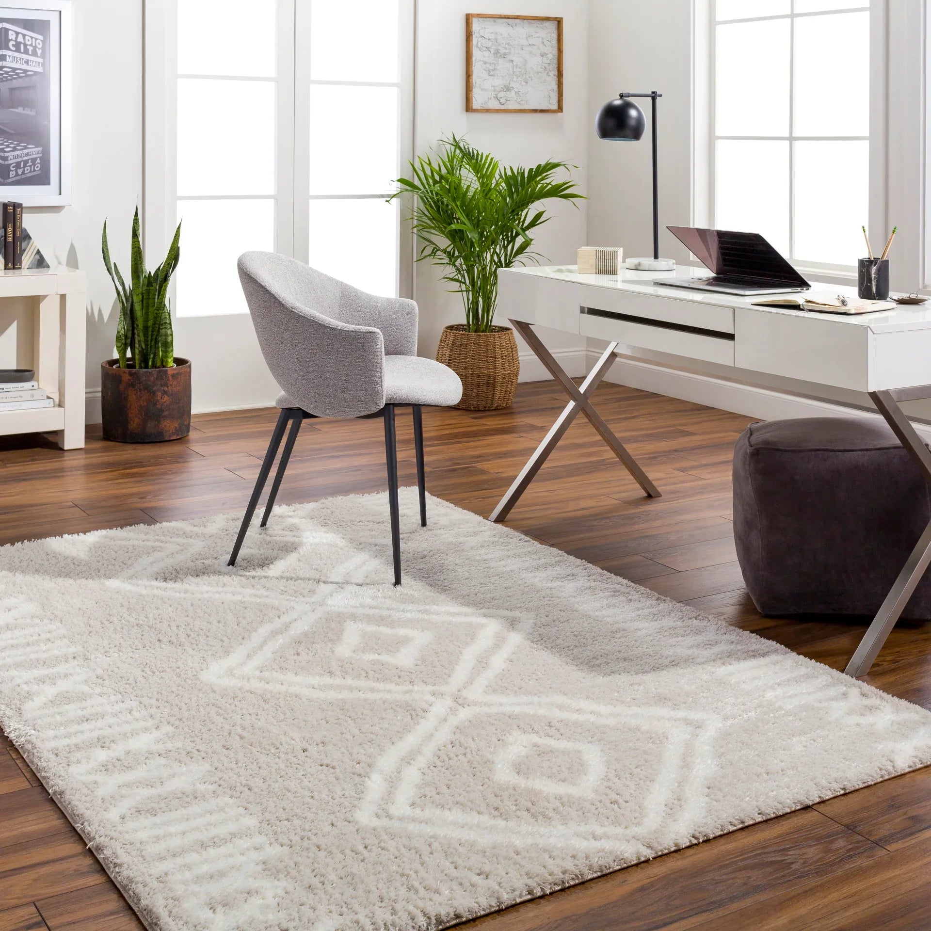Cloudy Shag Machine Woven Rug Livabliss Cloudy Shag