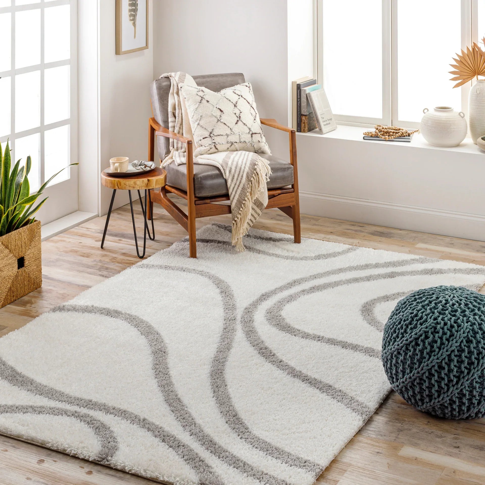 Cloudy Shag Machine Woven Rug Livabliss Cloudy Shag