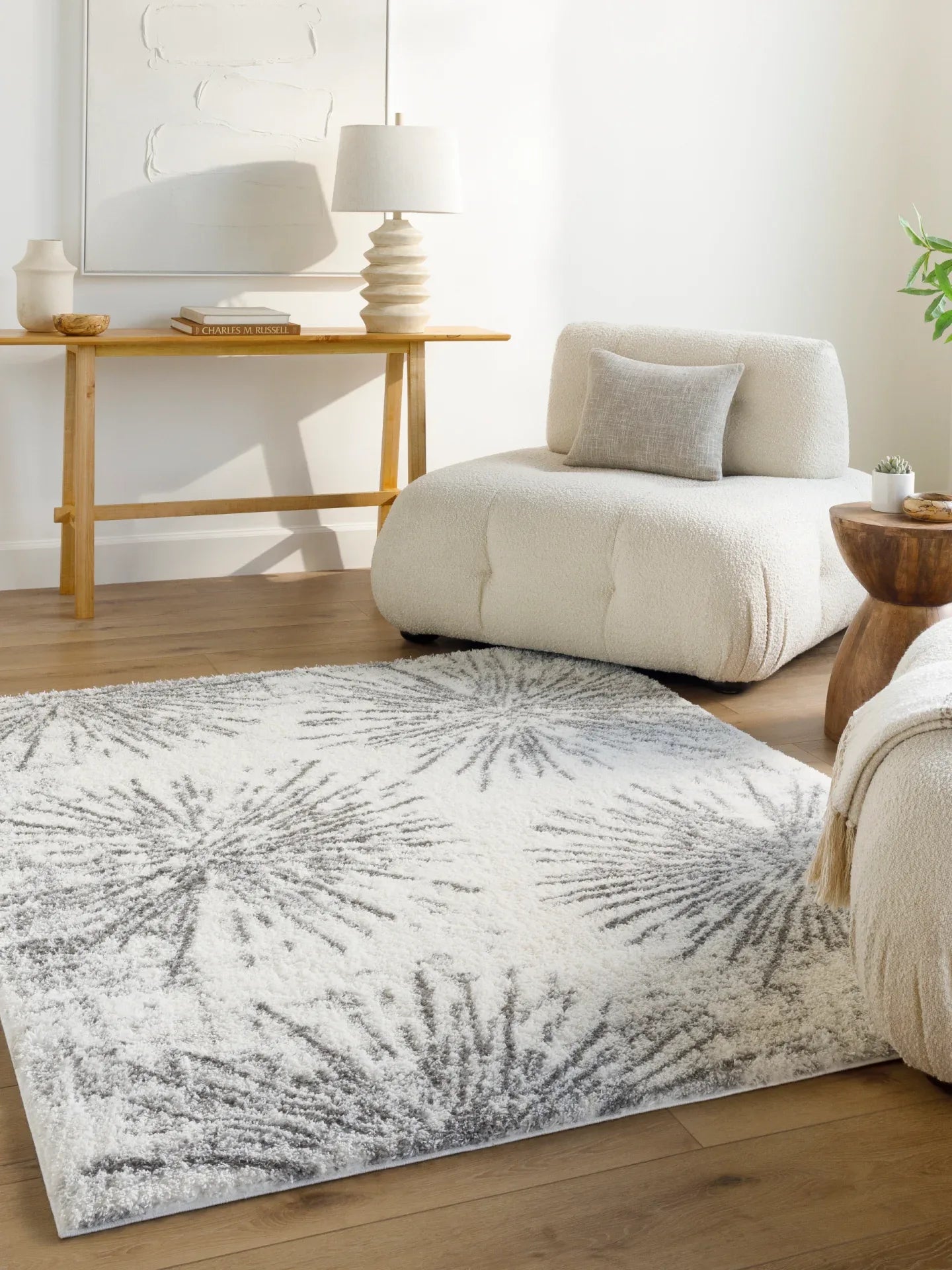 Cloudy Shag Machine Woven Rug Livabliss Cloudy Shag