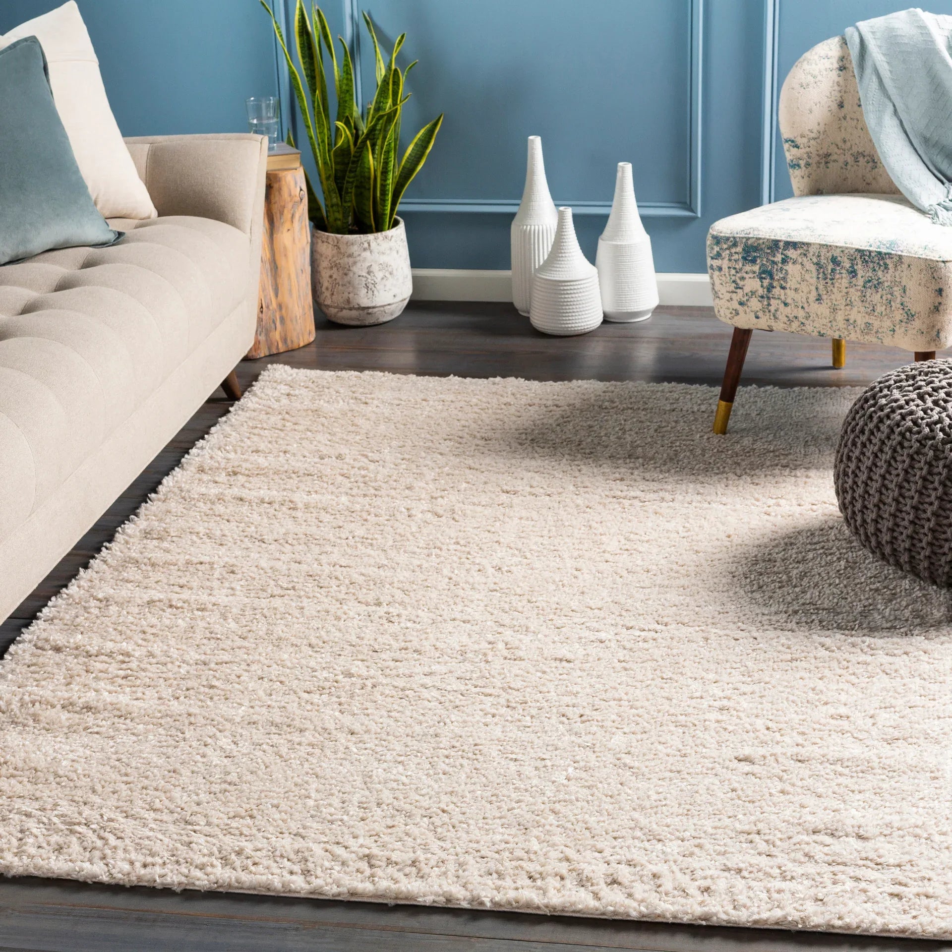 Deluxe Shag Machine Woven Rug Livabliss Deluxe Shag