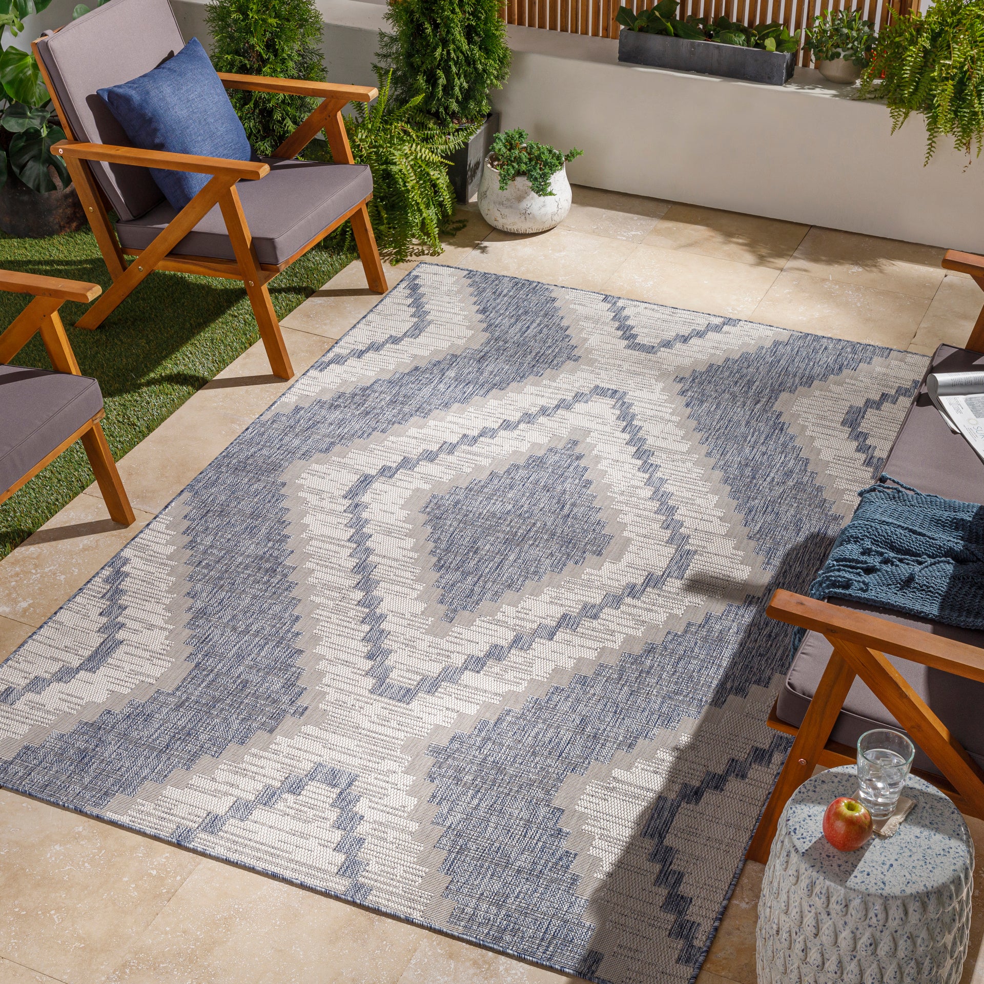 Tuareg Machine Woven Rug Livabliss Tuareg