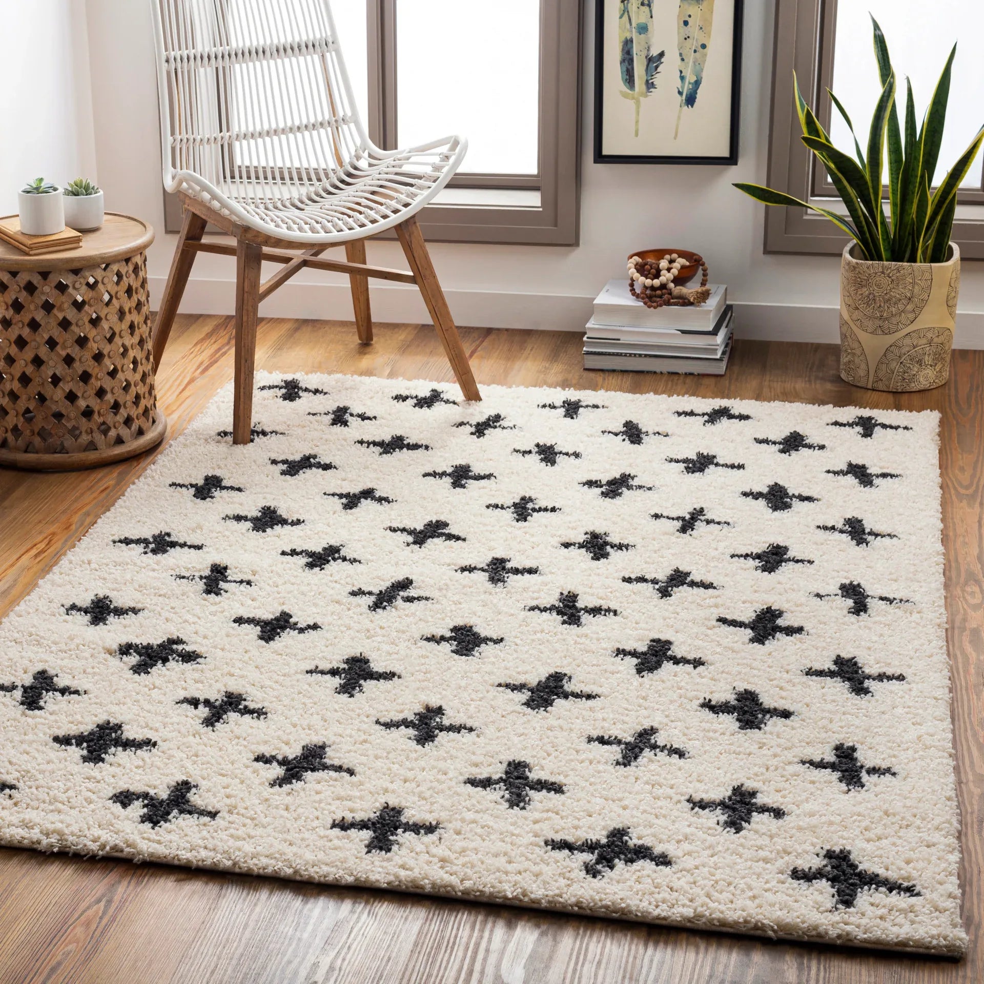 Beni Shag Machine Woven Rug Livabliss Beni Shag