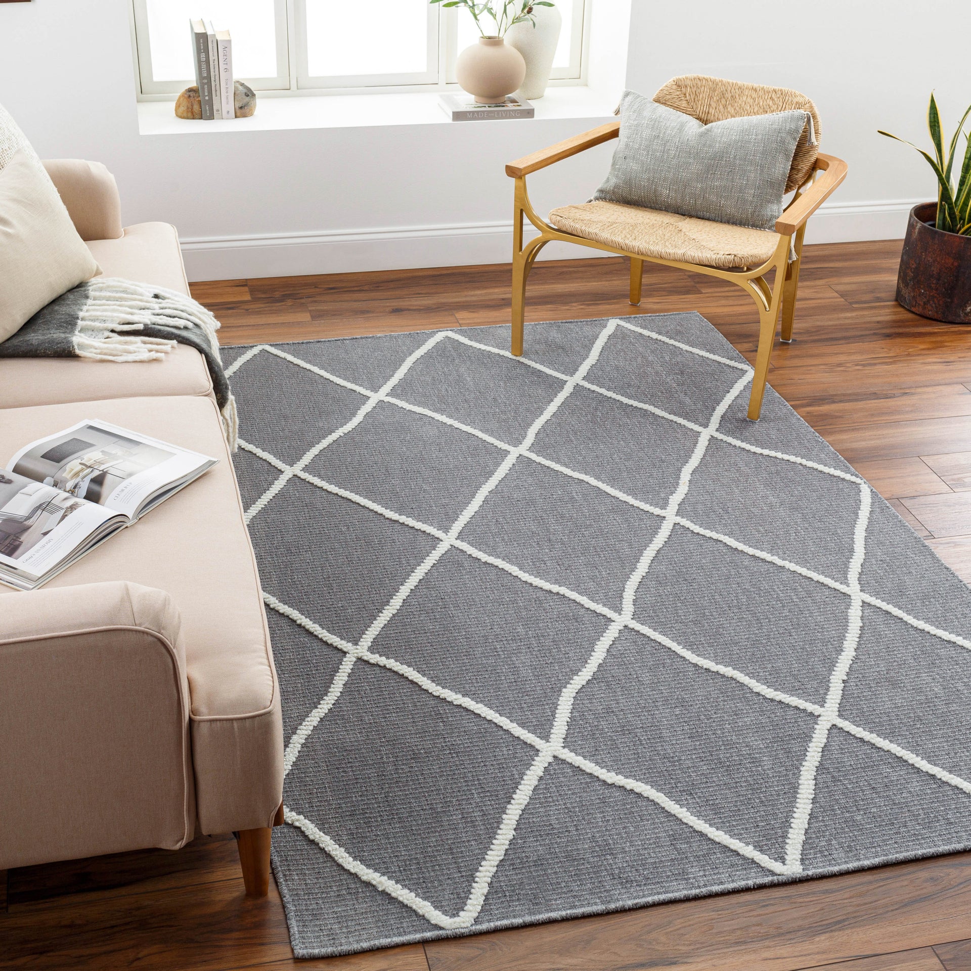 Lyna Machine Woven Rug Livabliss Lyna