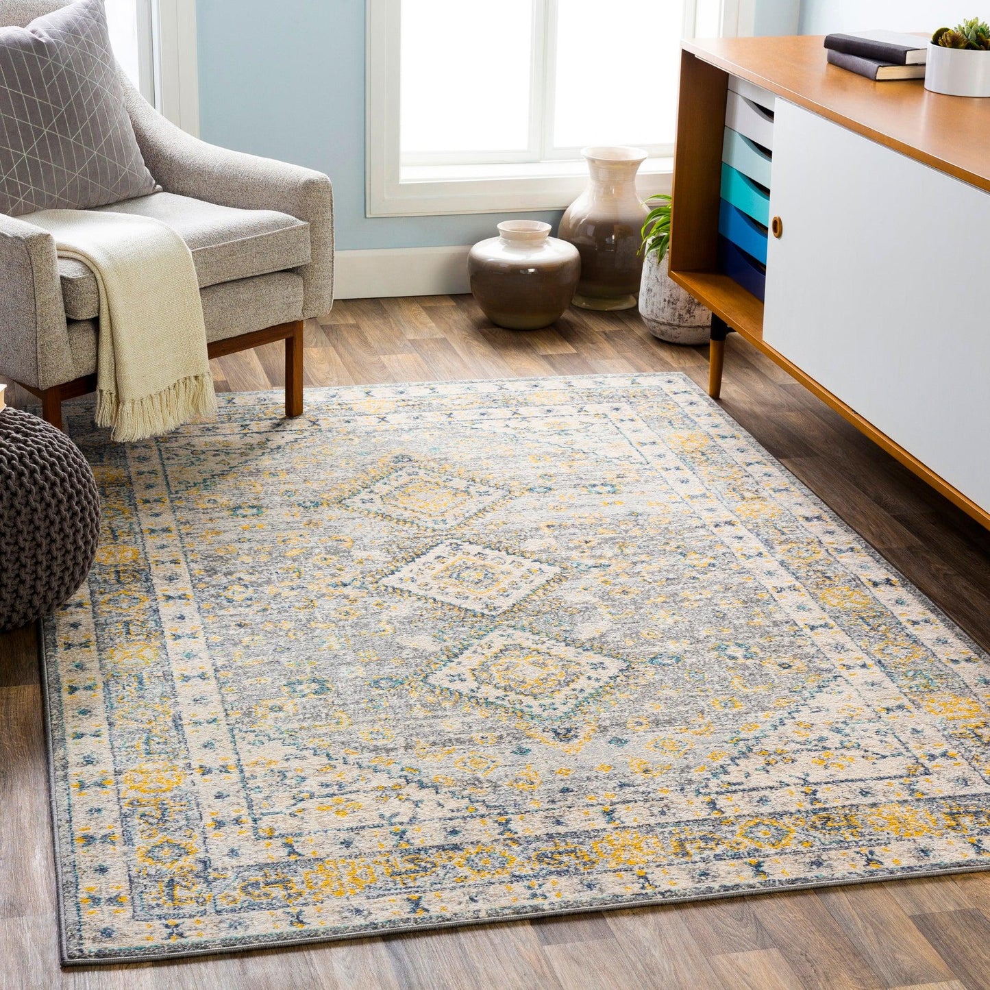 City Light Machine Woven Rug Livabliss City Light
