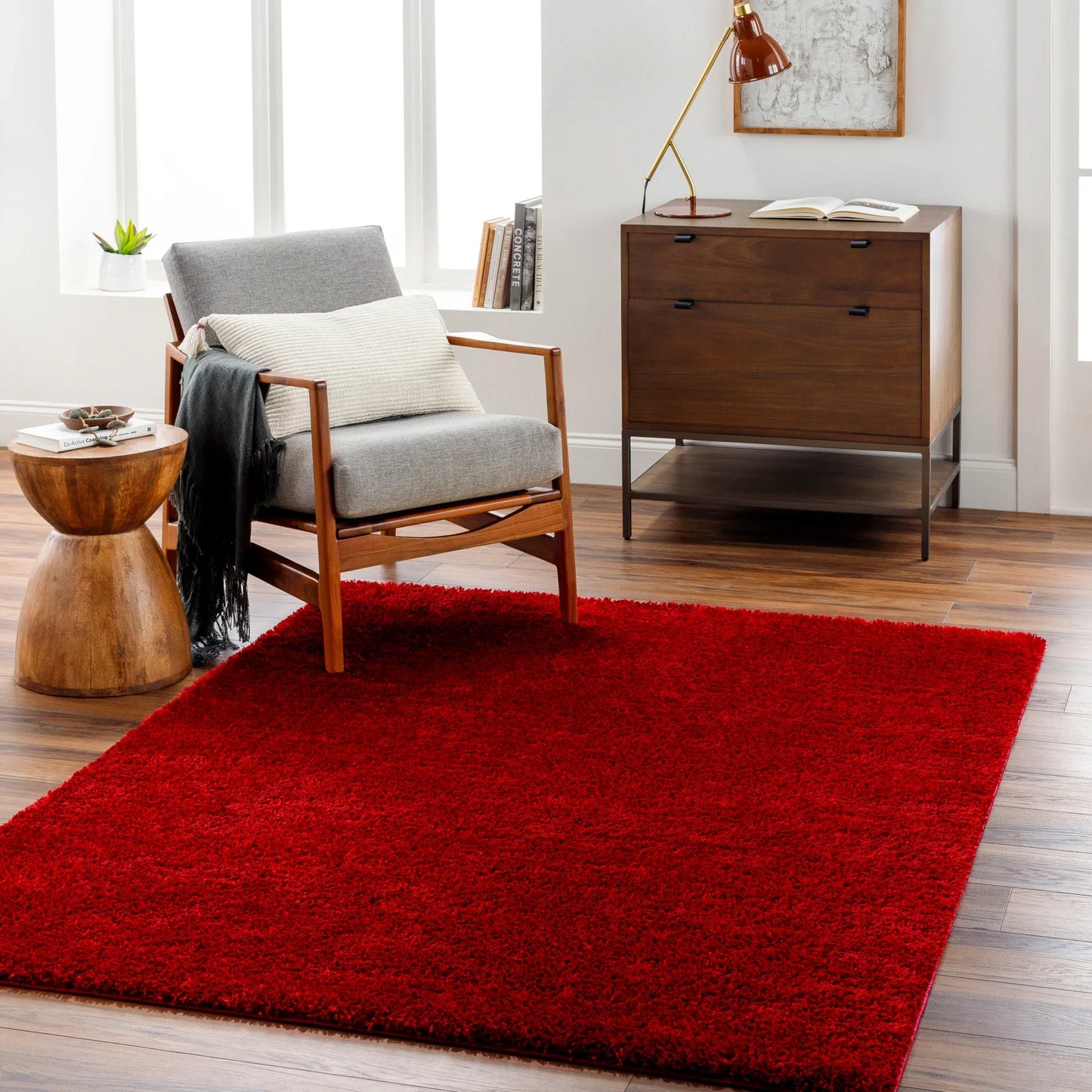 Cloudy Shag Machine Woven Rug Livabliss Cloudy Shag